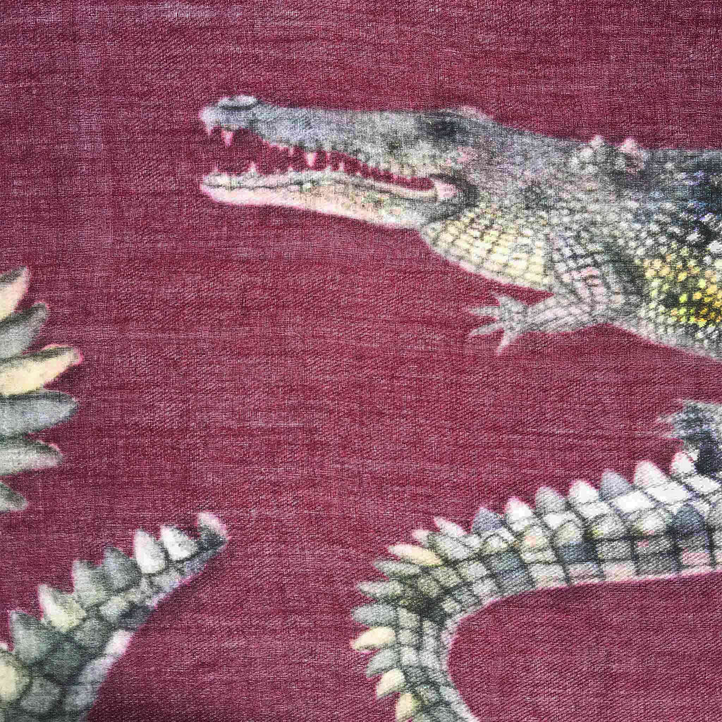 CROCODILE CASHMERE SCARF