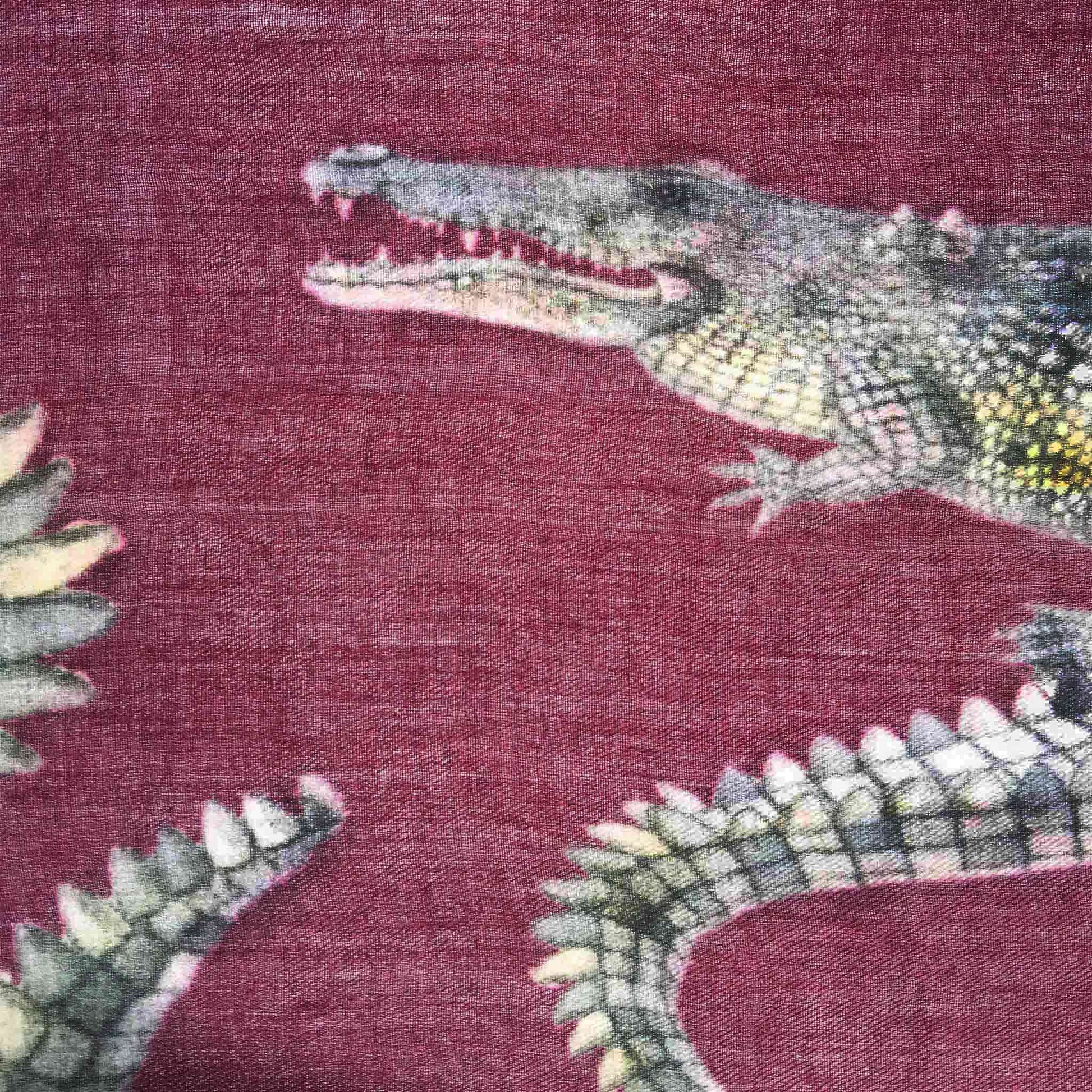 CROCODILE CASHMERE SCARF