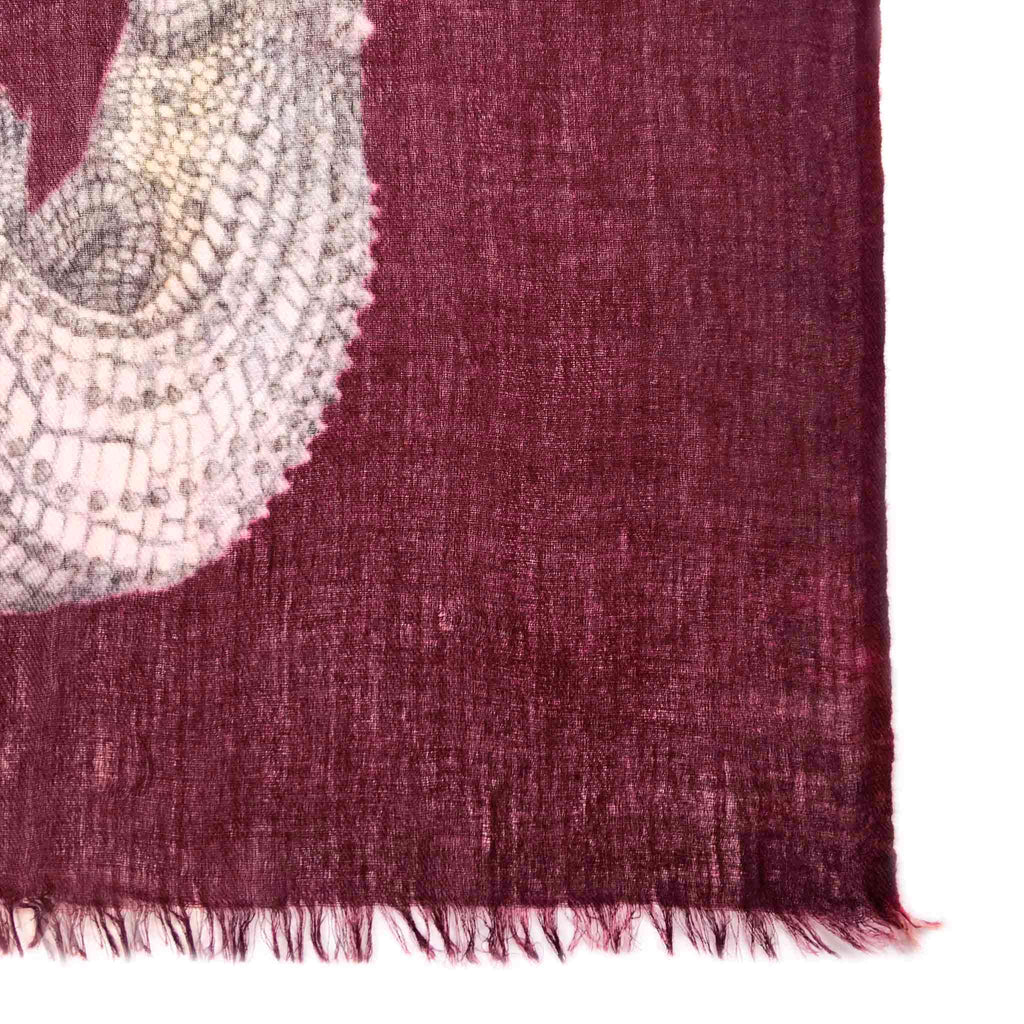CROCODILE CASHMERE SCARF