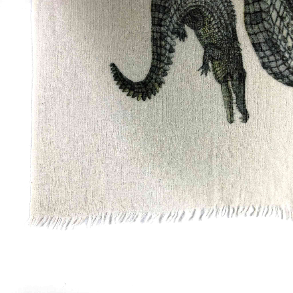 CROCODILE CASHMERE SCARF
