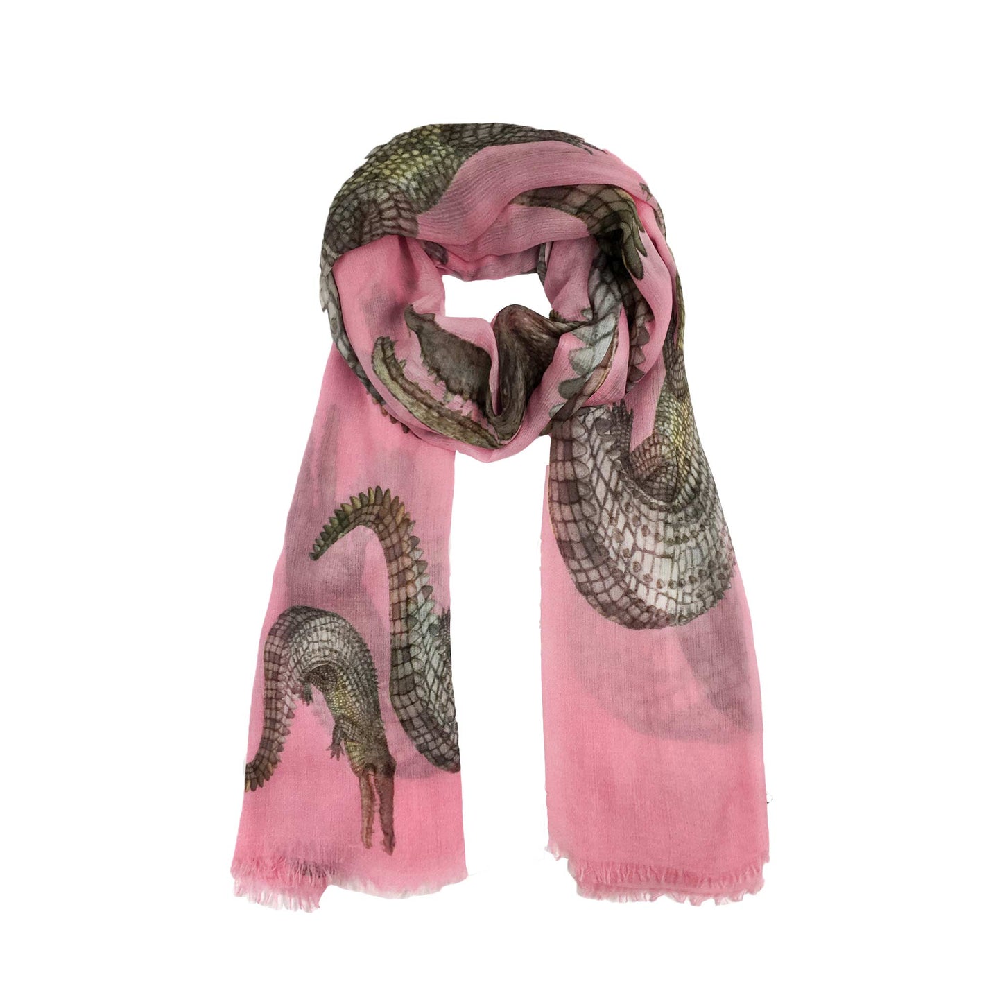 CROCODILE CASHMERE SCARF