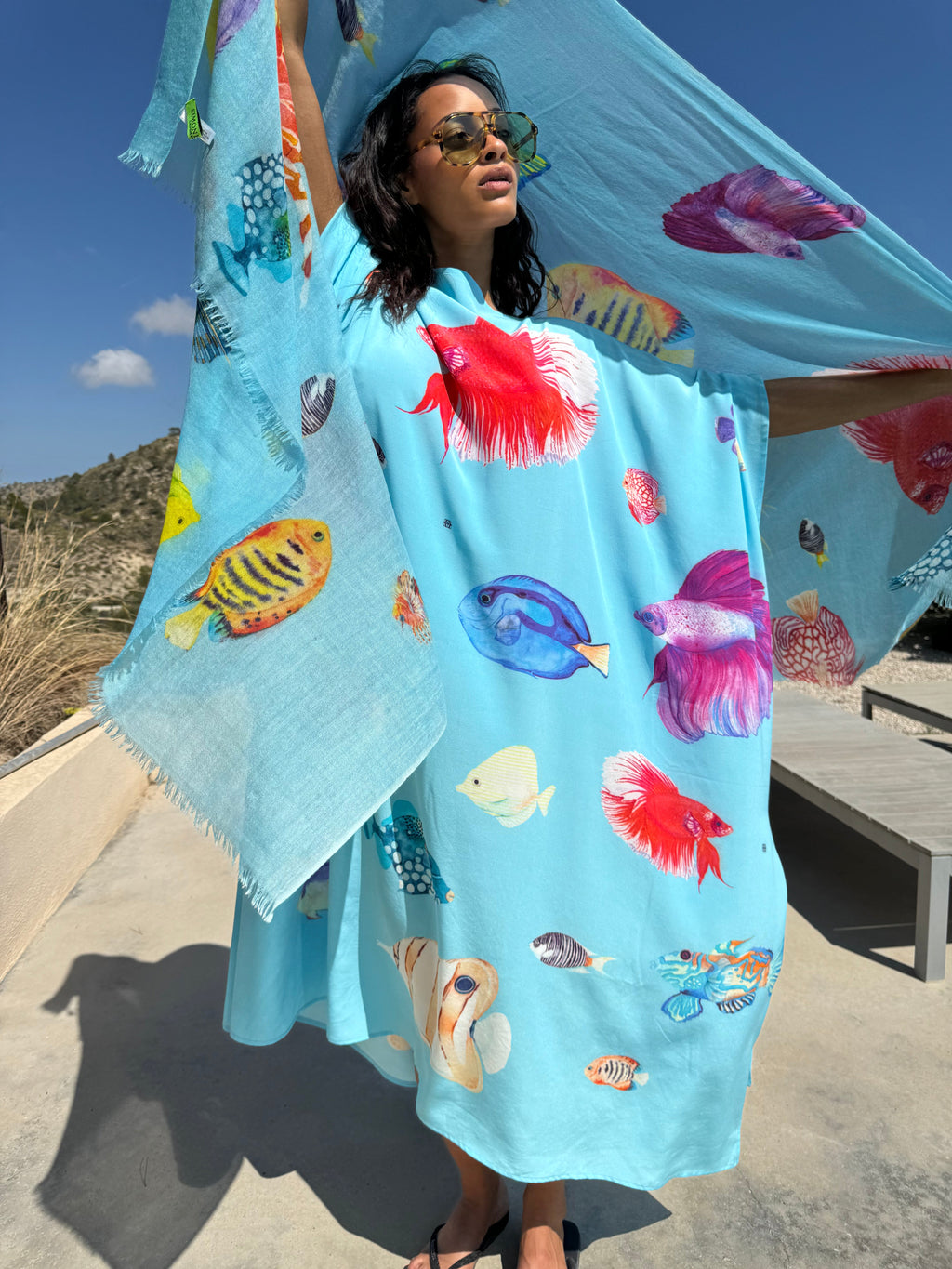 FISHTALE CASHMERE SCARF