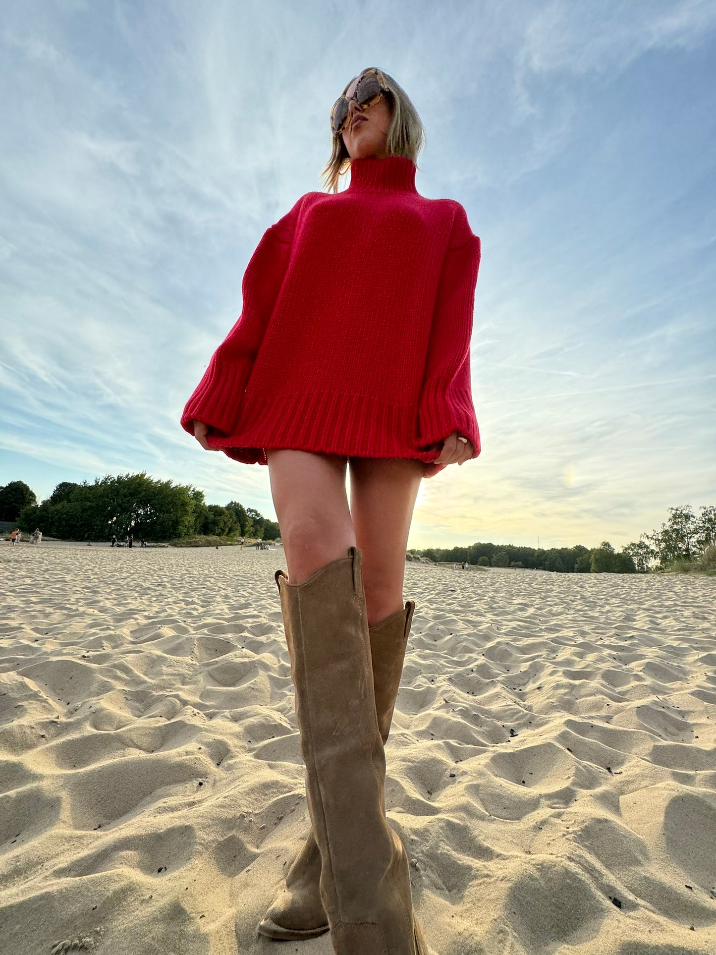 GABRIELLE SWEATER - ROUGE