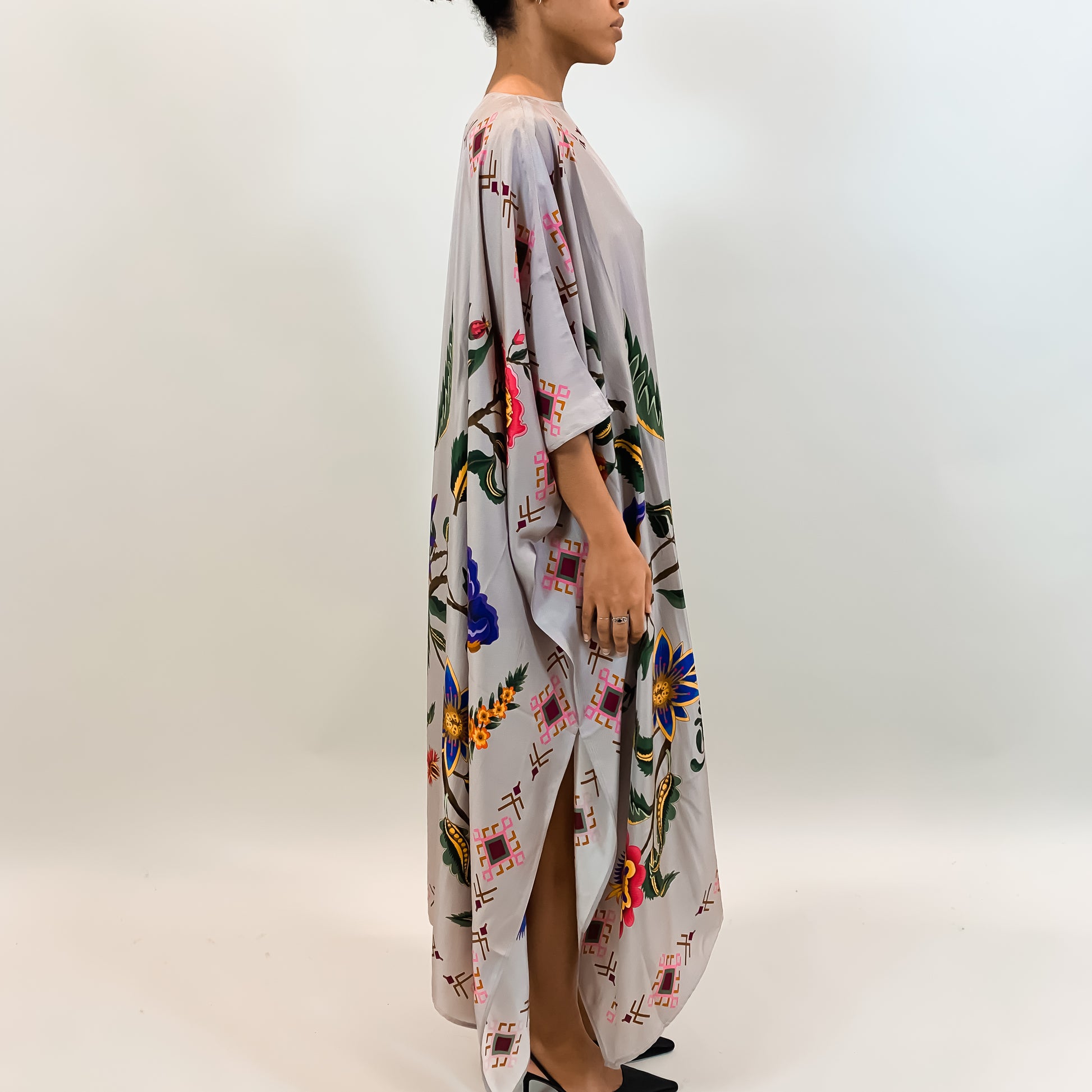 ETHNO FLORAL SILK TUNIC