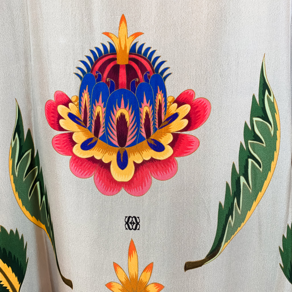 ETHNO FLORAL SILK TUNIC