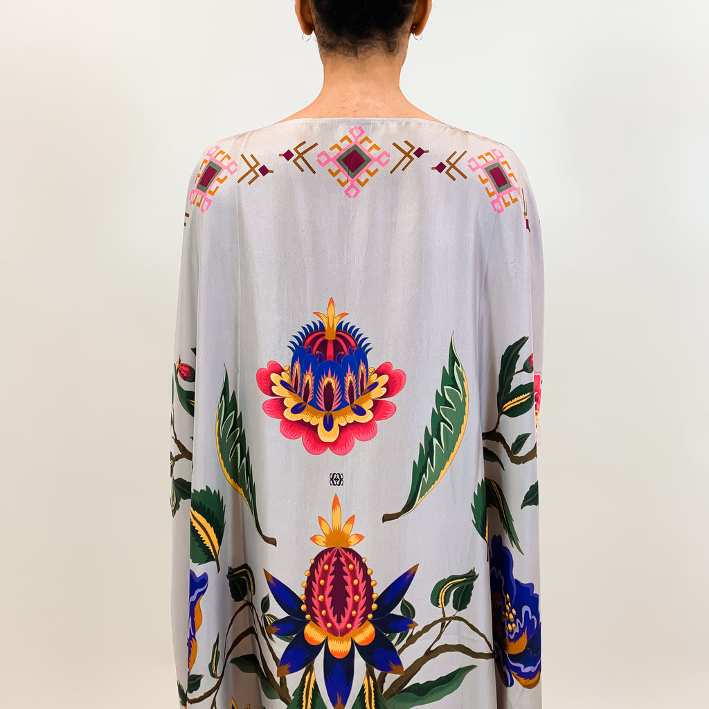 ETHNO FLORAL SILK TUNIC