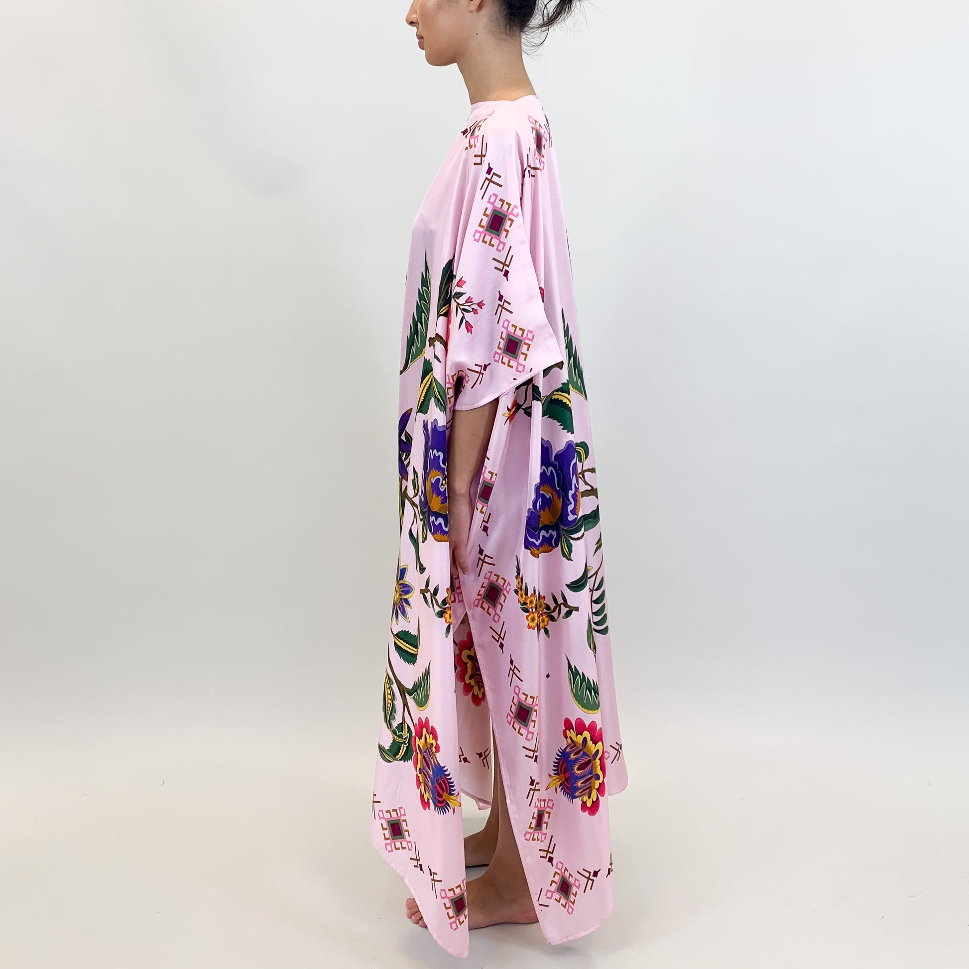 ETHNO FLORAL SILK TUNIC