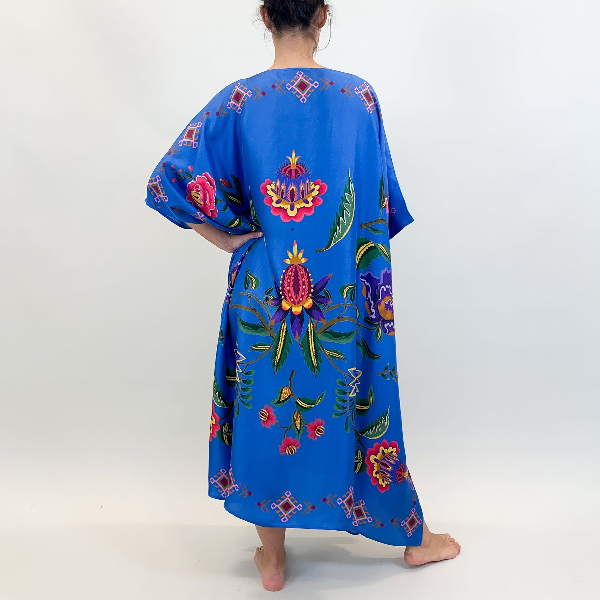 ETHNO FLORAL SILK TUNIC