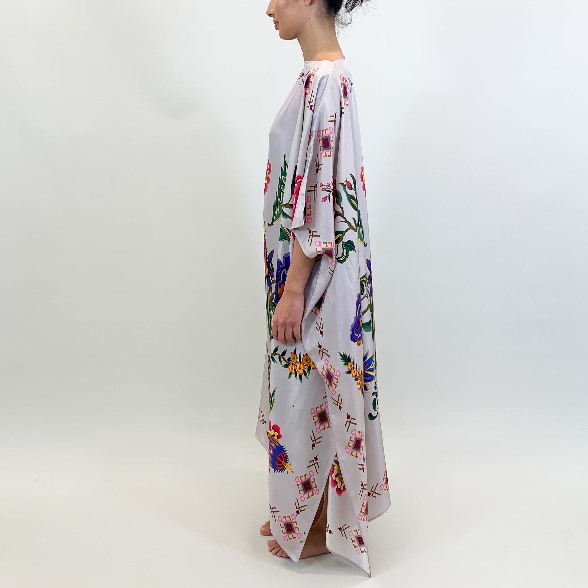 ETHNO FLORAL SILK TUNIC