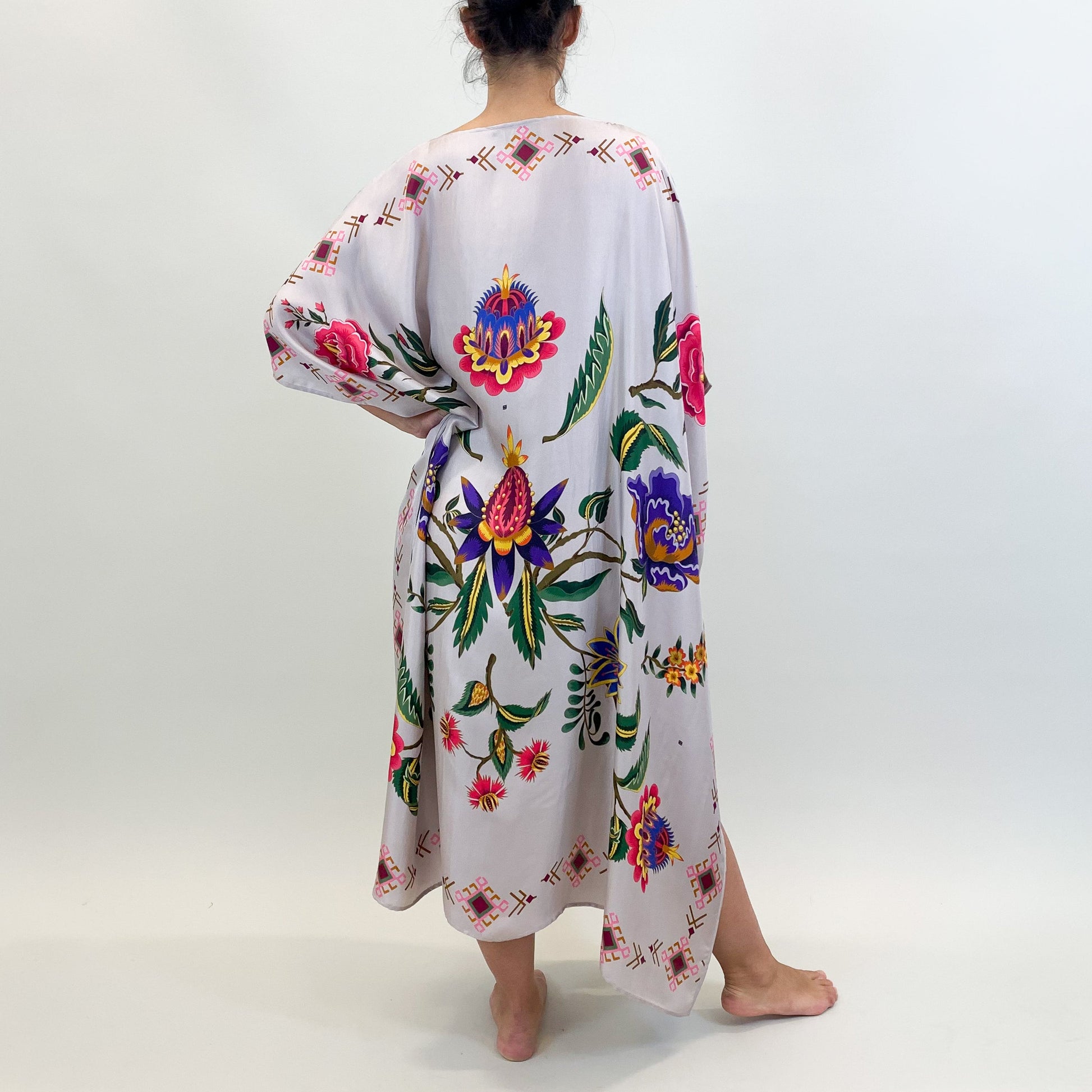 ETHNO FLORAL SILK TUNIC