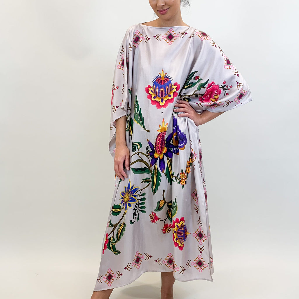 ETHNO FLORAL SILK TUNIC