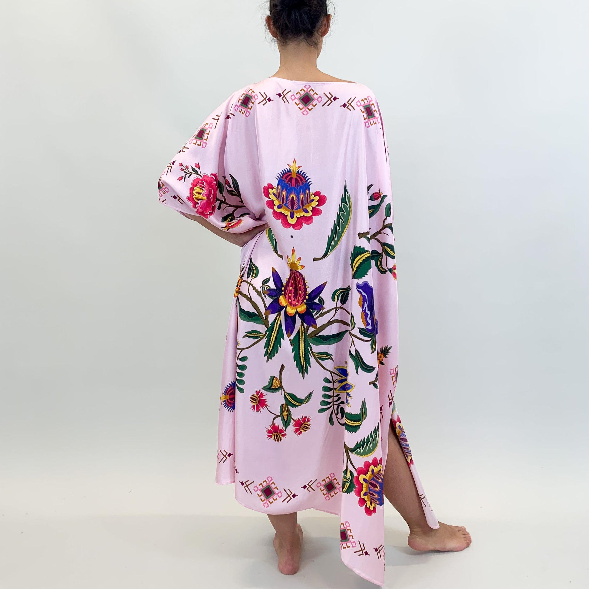 ETHNO FLORAL SILK TUNIC