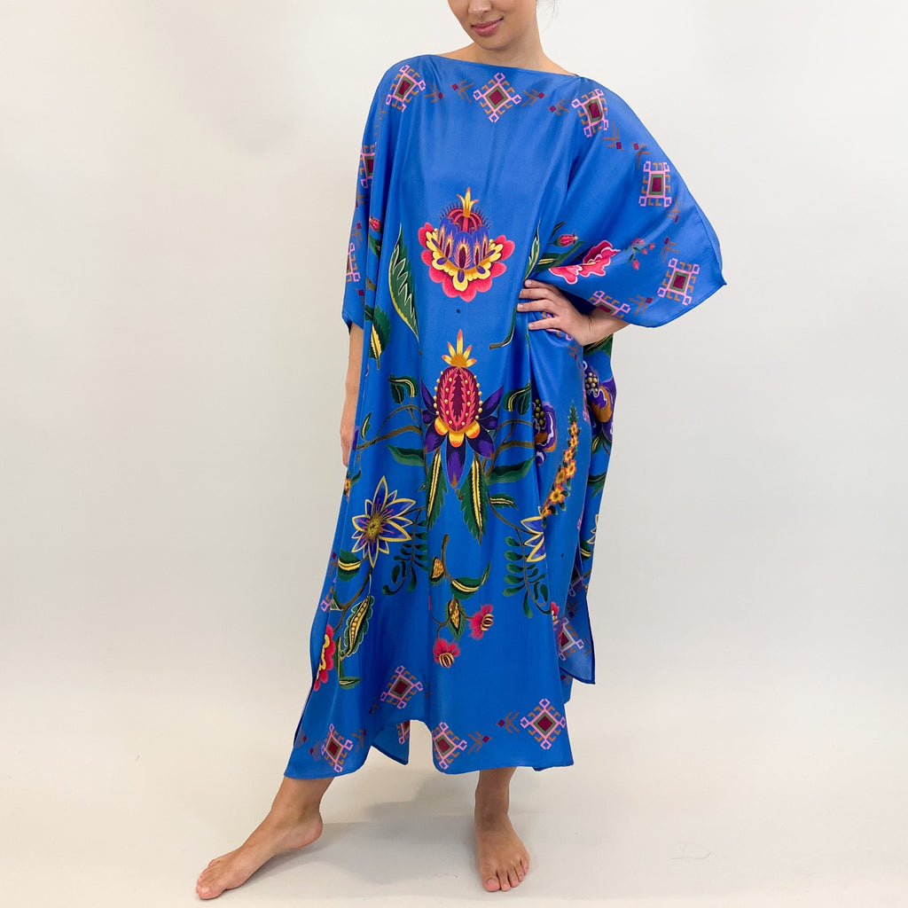 ETHNO FLORAL SILK TUNIC