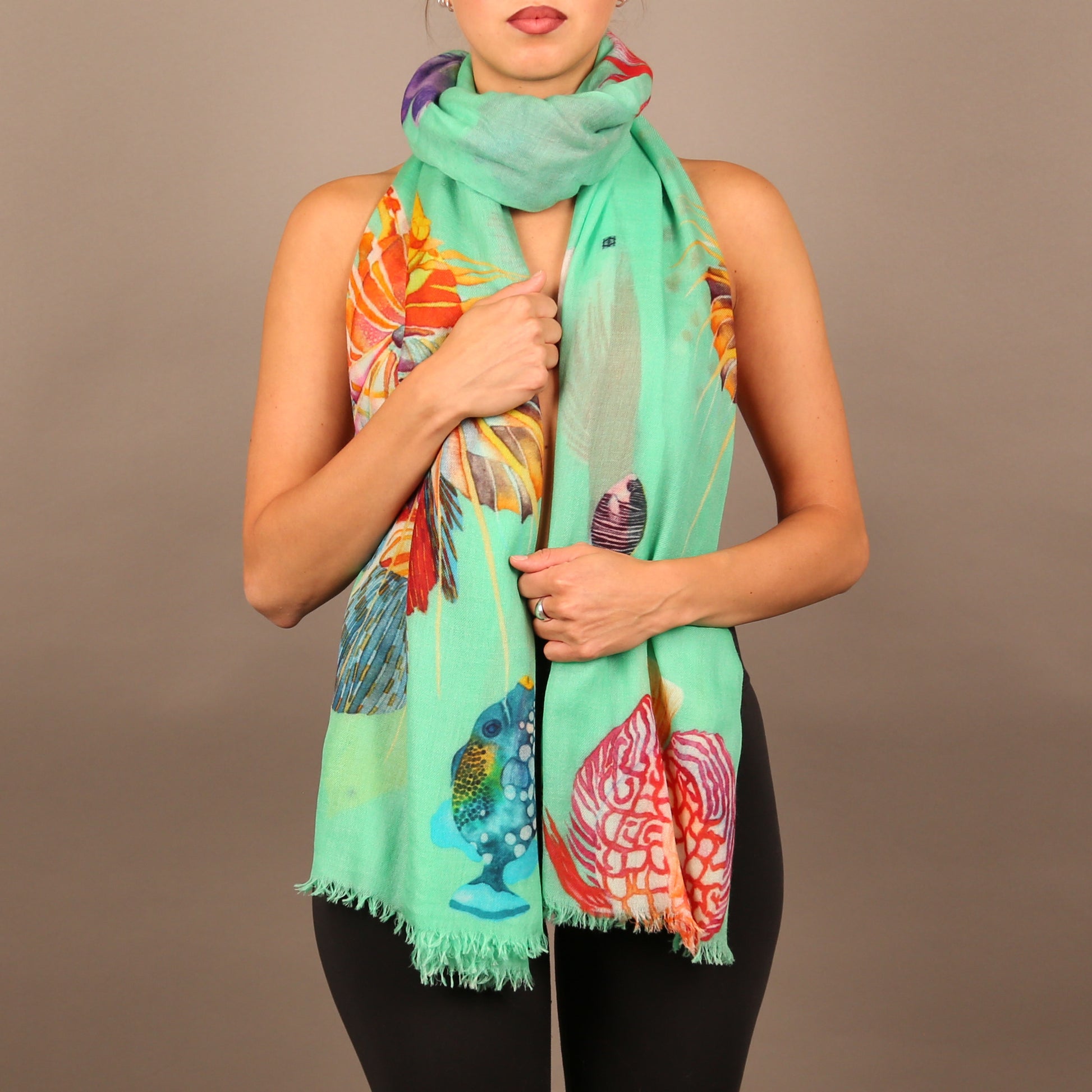 FISHTALE CASHMERE SCARF