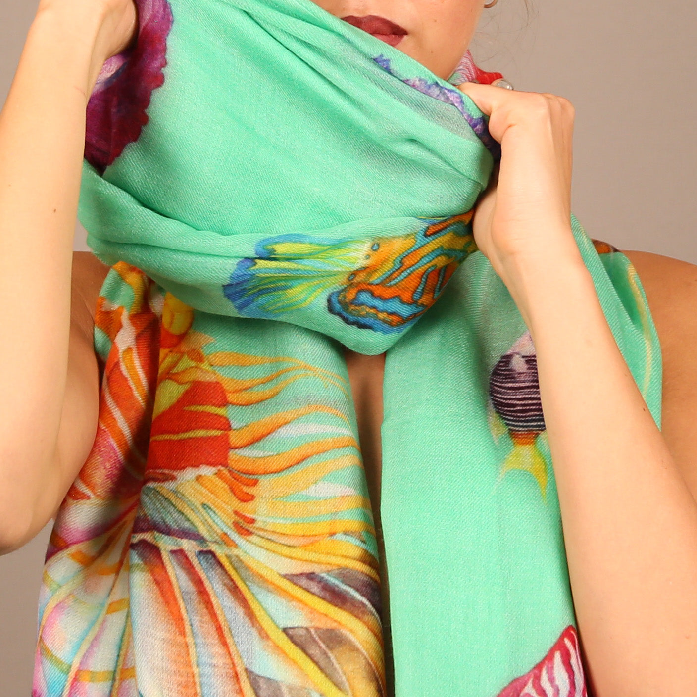 FISHTALE CASHMERE SCARF