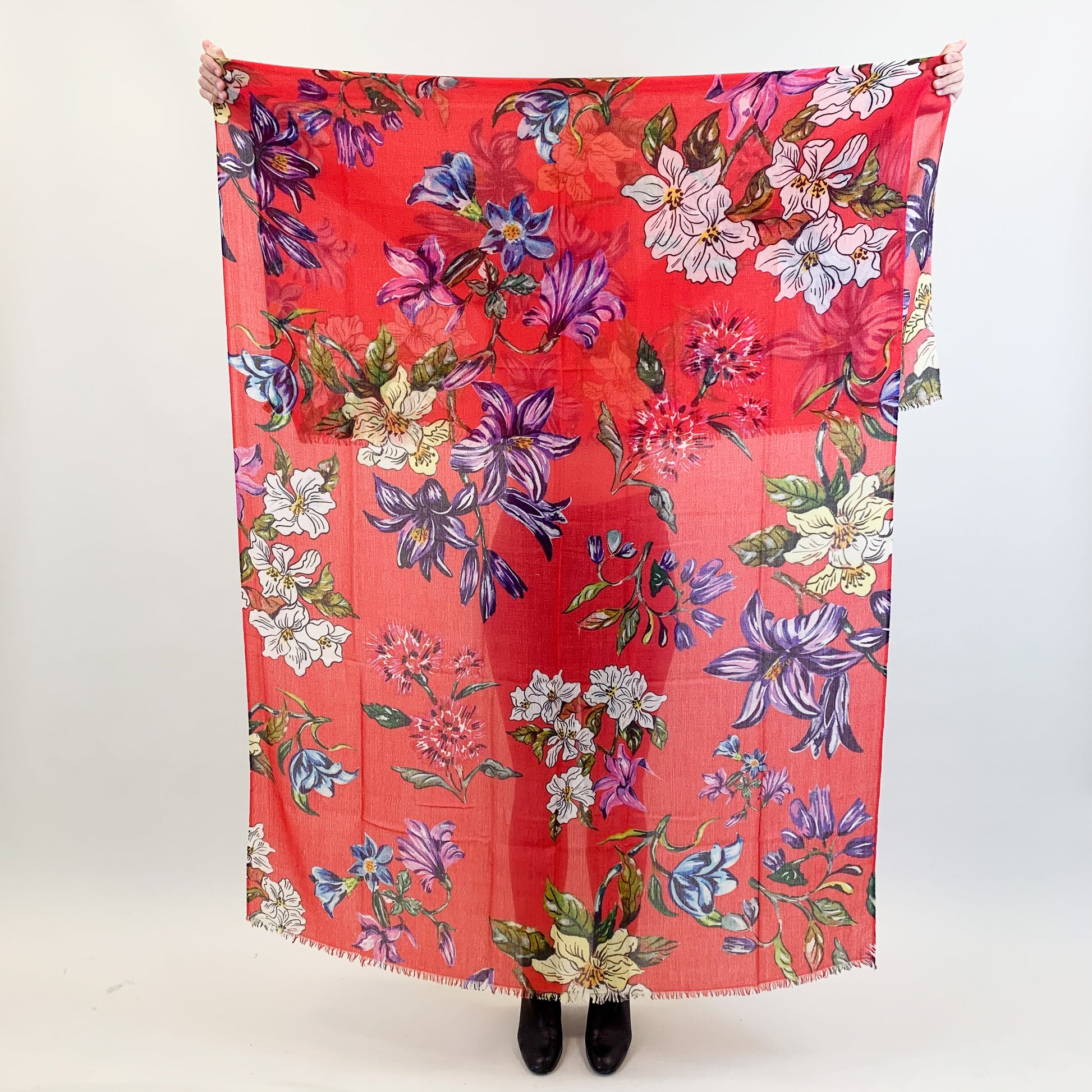 FLORAL CASHMERE SCARF