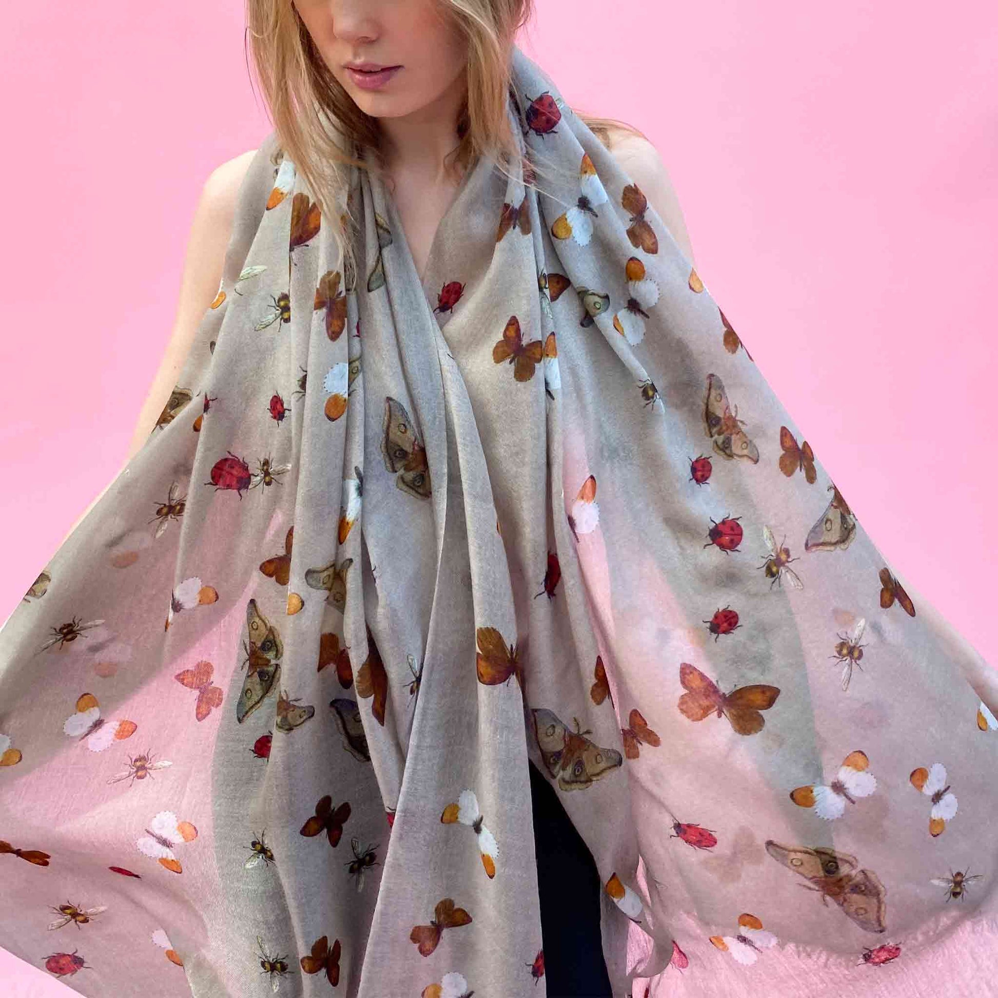 LADYBIRD CASHMERE SCARF