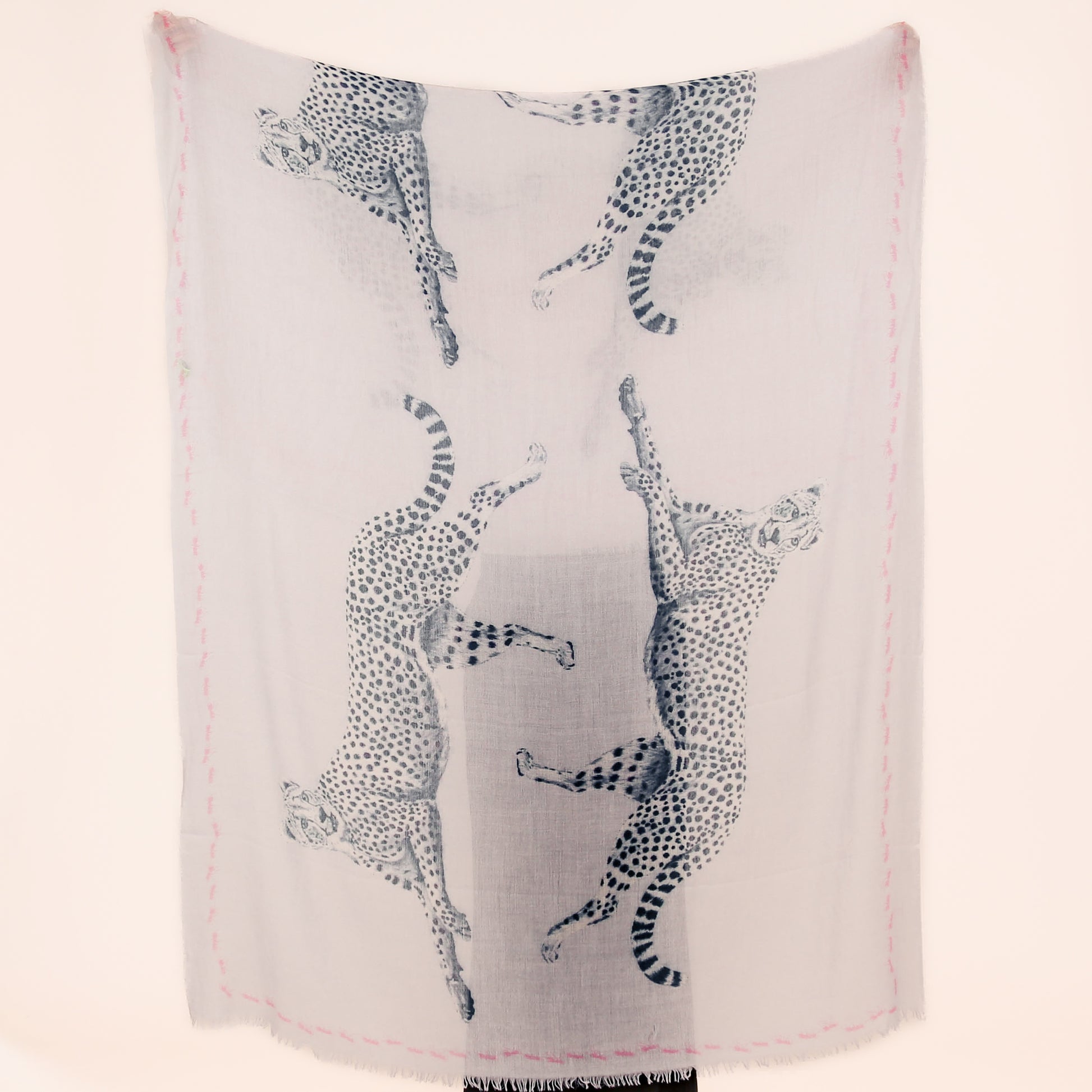 LEOPARD-ANT CASHMERE SCARF
