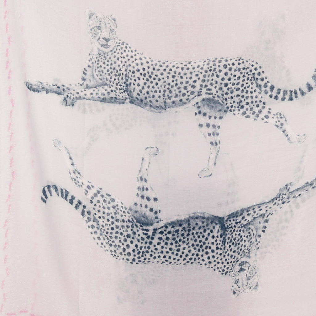 LEOPARD-ANT CASHMERE SCARF
