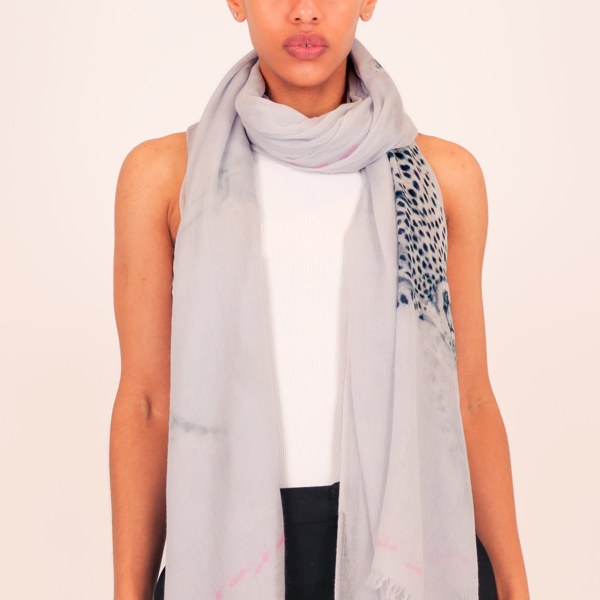 LEOPARD-ANT CASHMERE SCARF