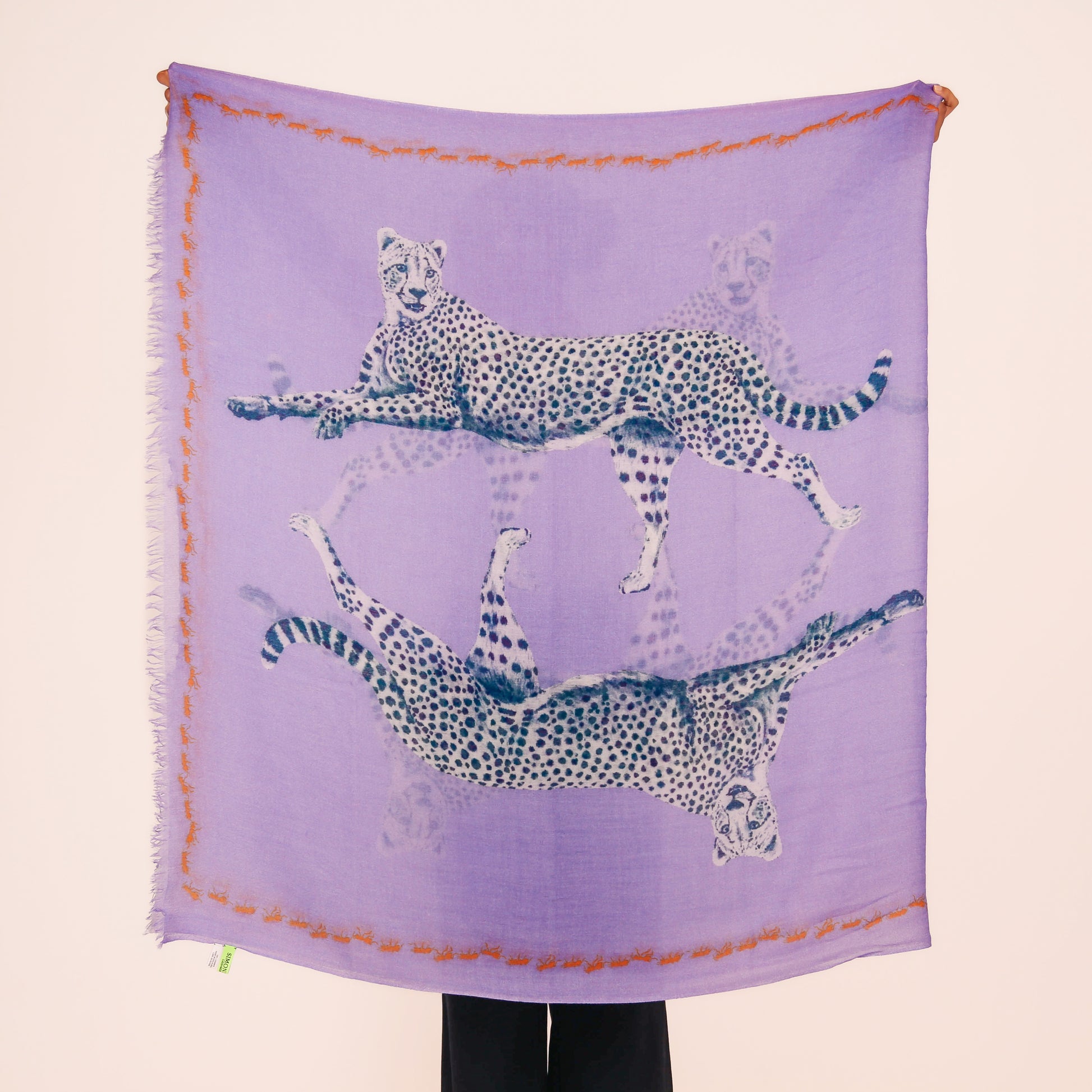 LEOPARD-ANT CASHMERE SCARF