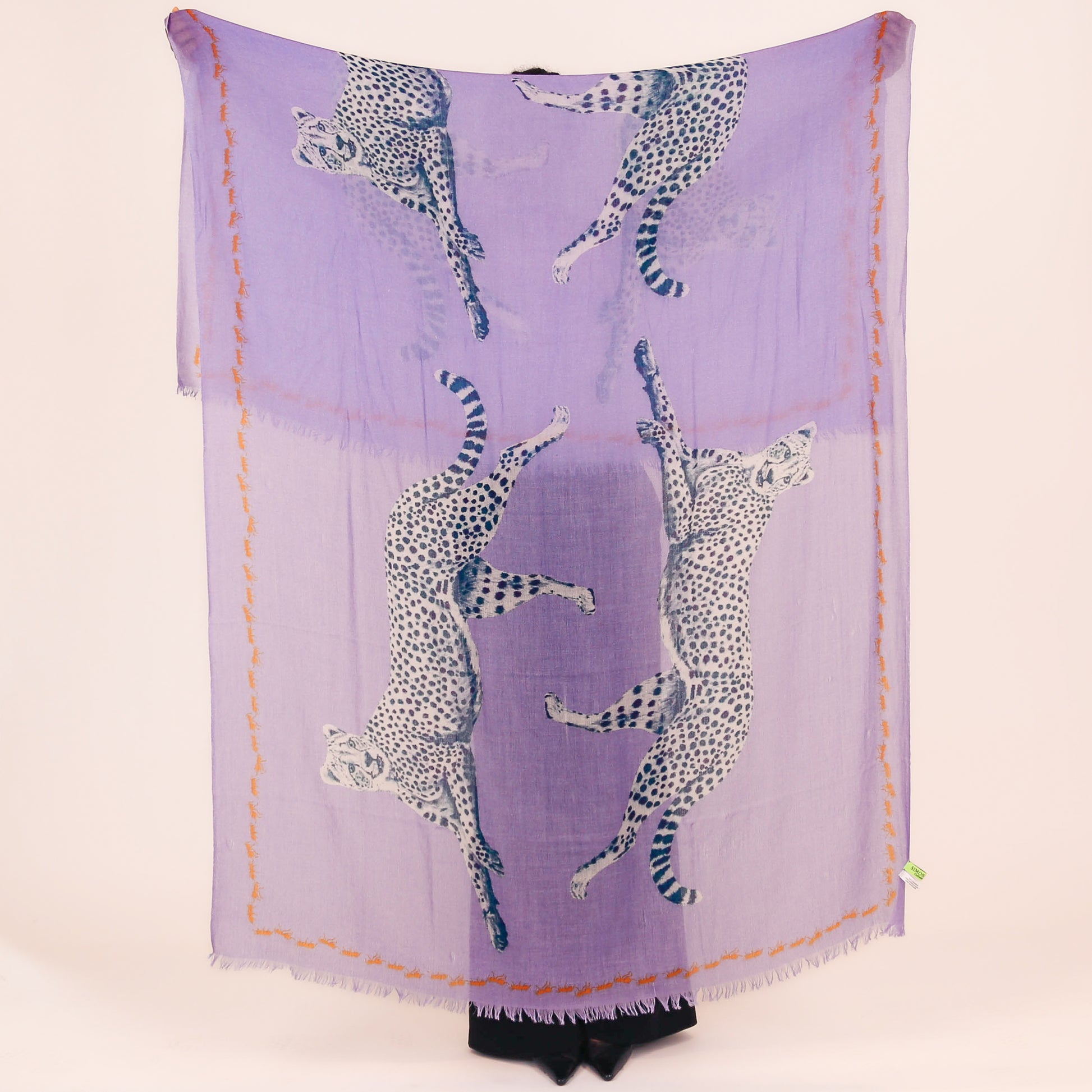 LEOPARD-ANT CASHMERE SCARF