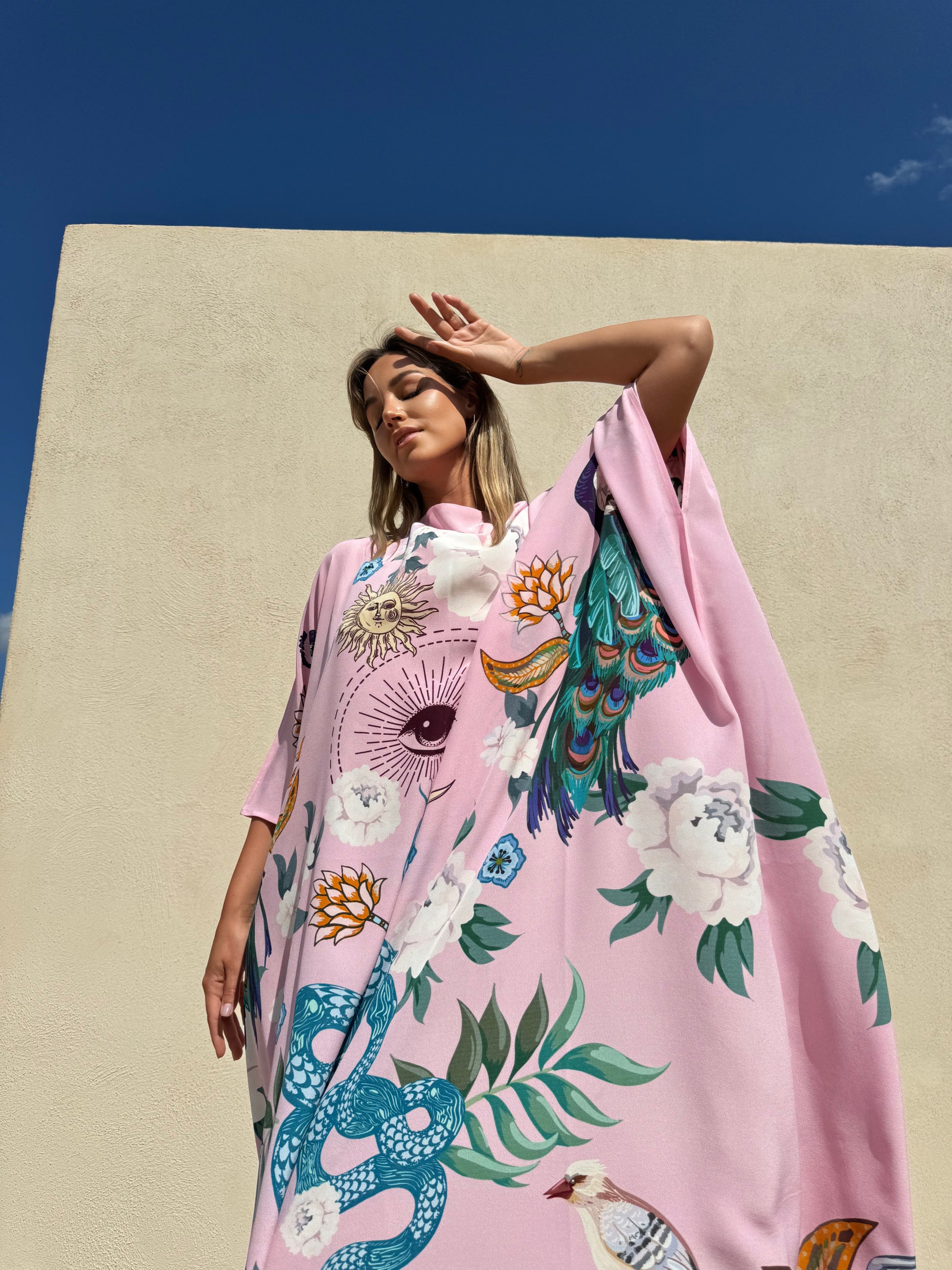 PEAFOWL SILK TUNIC