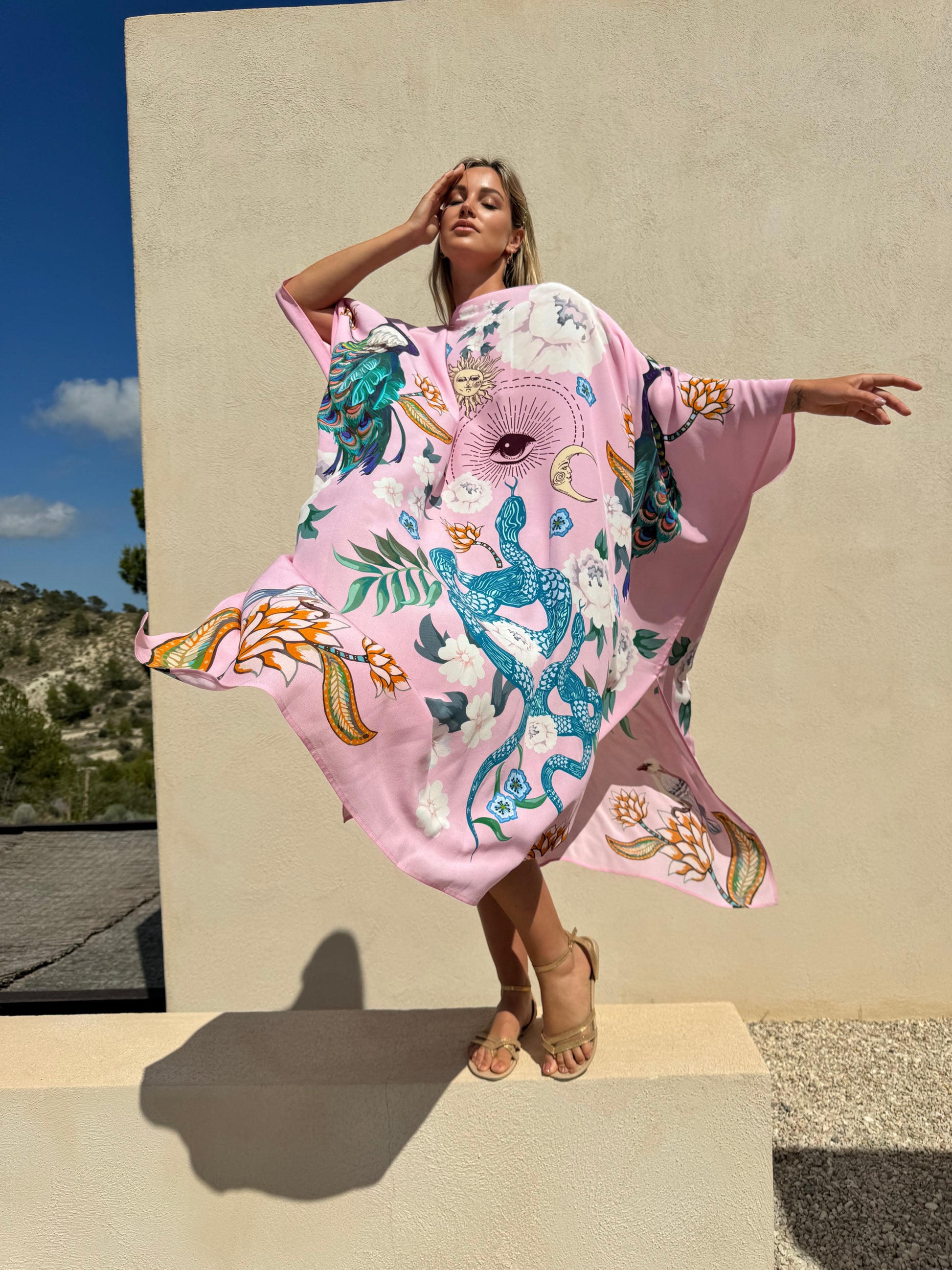PEAFOWL SILK TUNIC