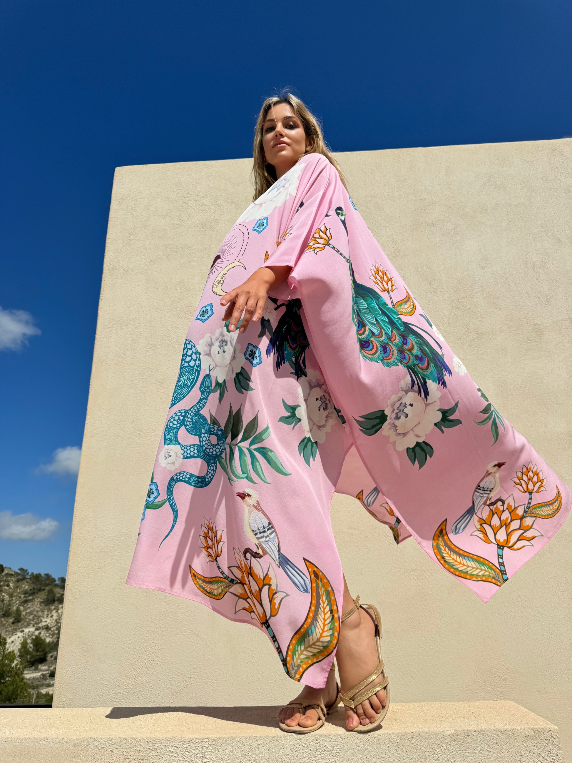 PEAFOWL SILK TUNIC