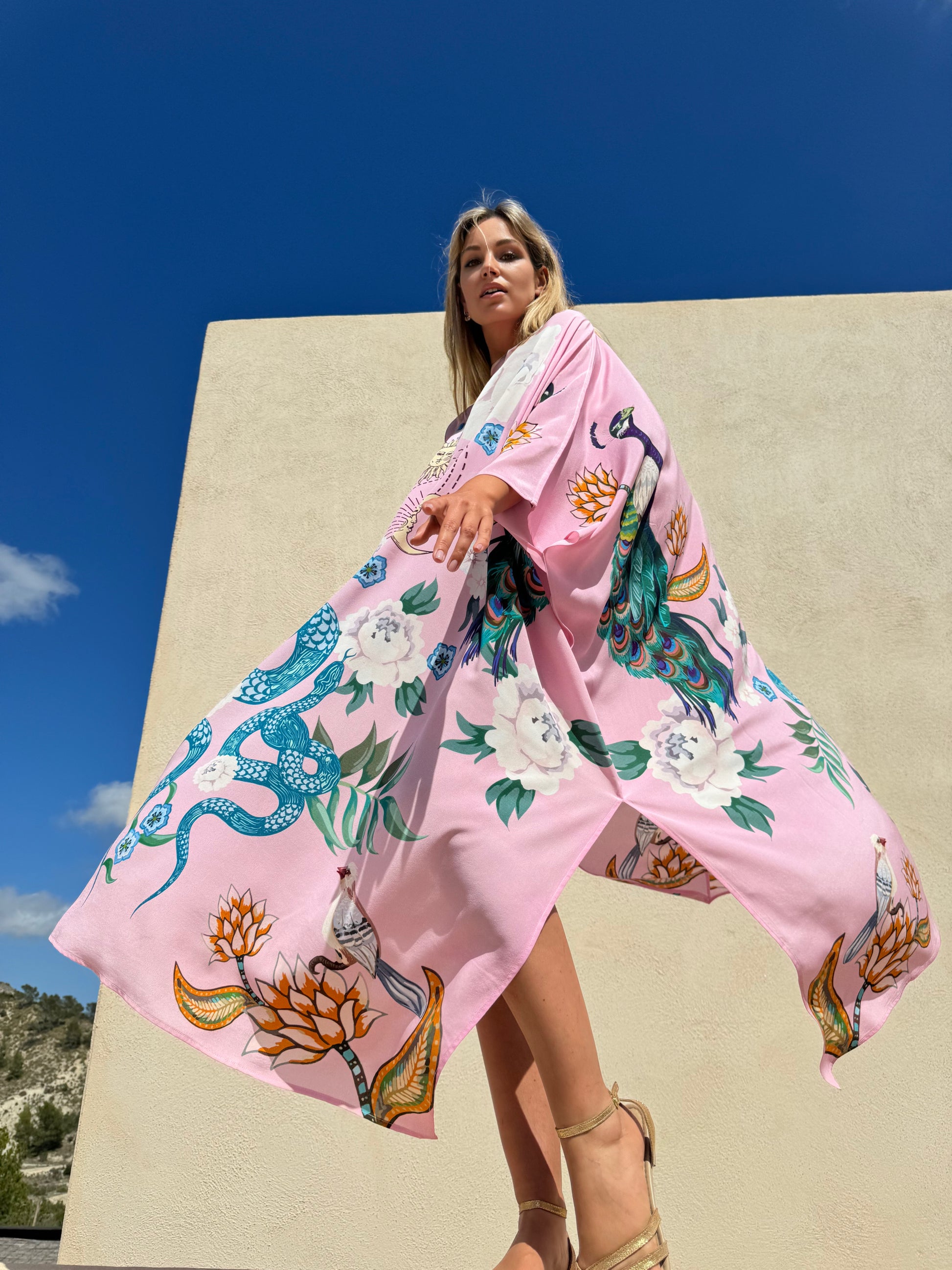 PEAFOWL SILK TUNIC