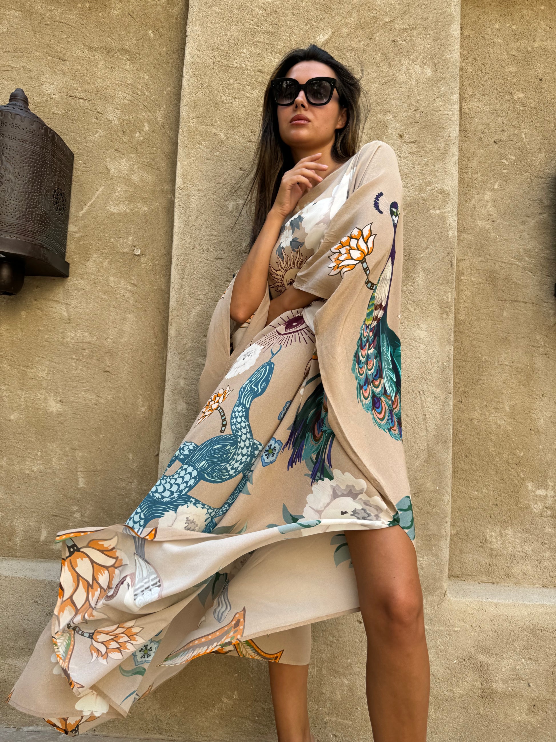 PEAFOWL SILK TUNIC
