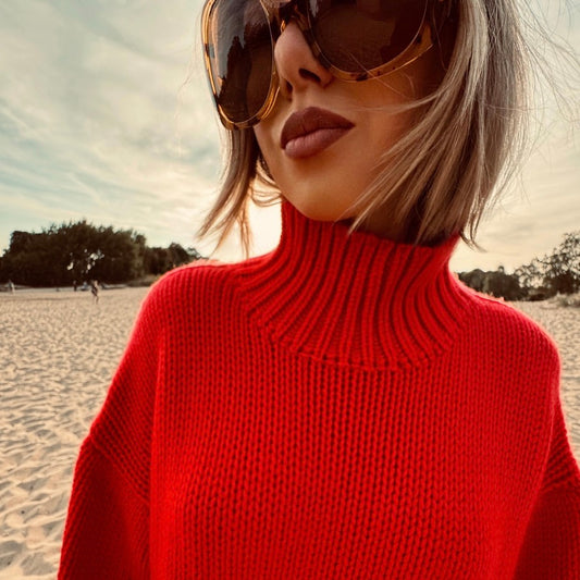 GABRIELLE SWEATER - ROUGE