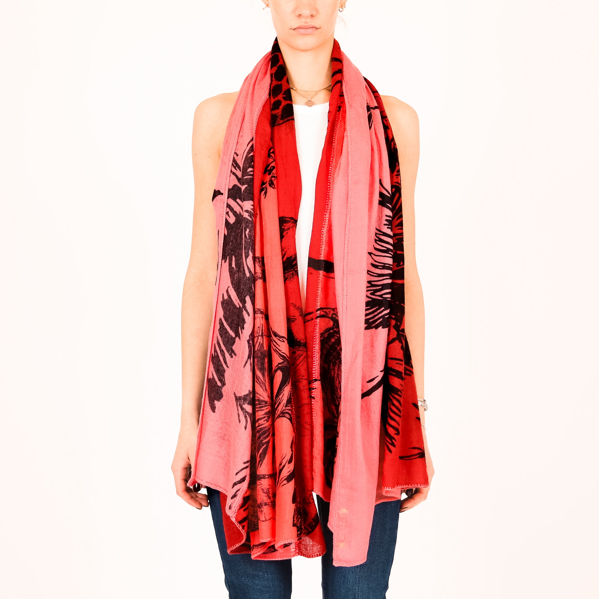 SAFARI 3 COLOR FELTED CASHMERE SCARF