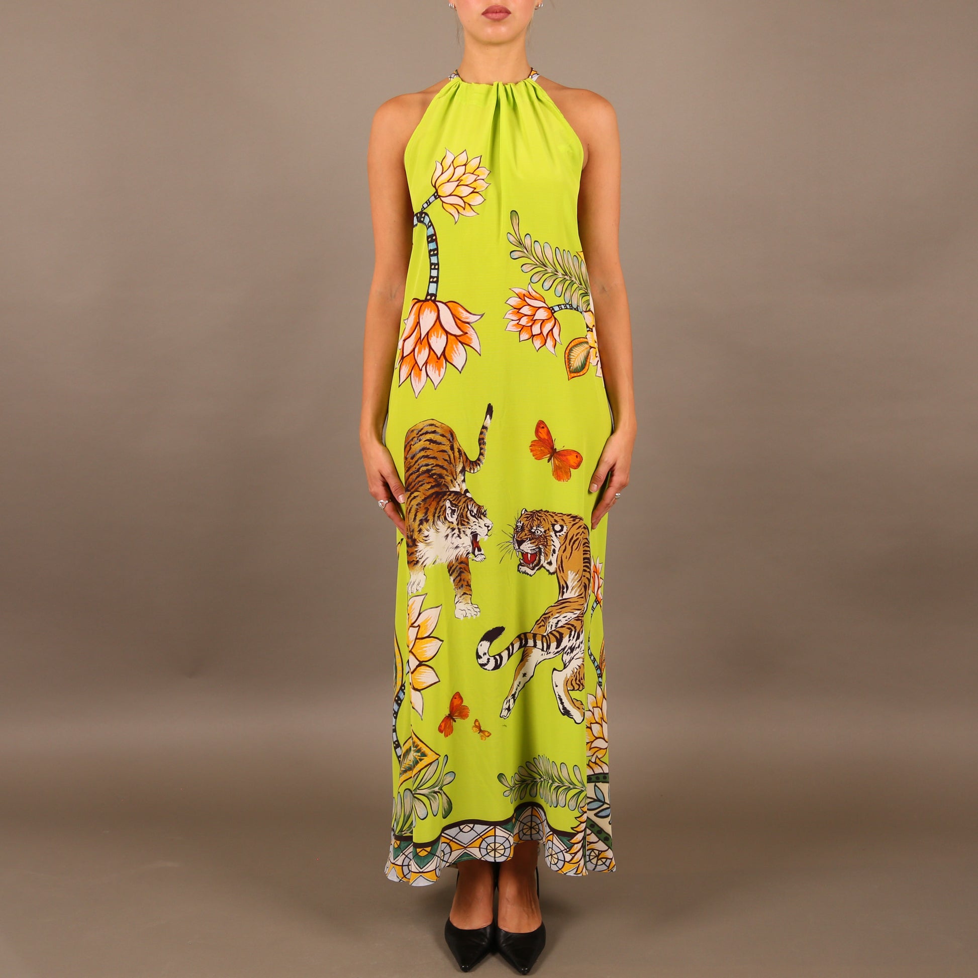 TIGER & JUNGLE BEACH DRESS