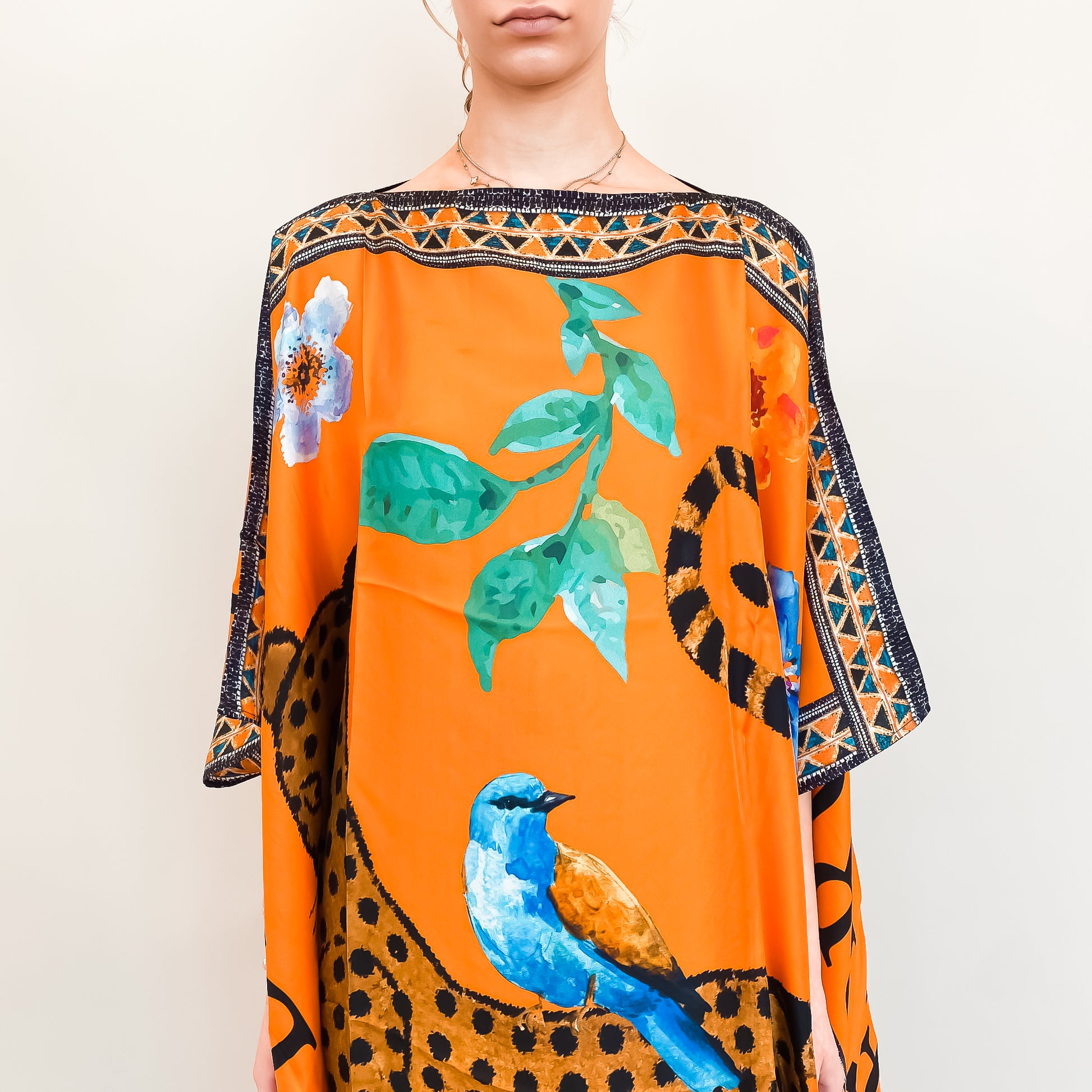 VENICE LEO V-NECK SILK TUNIC