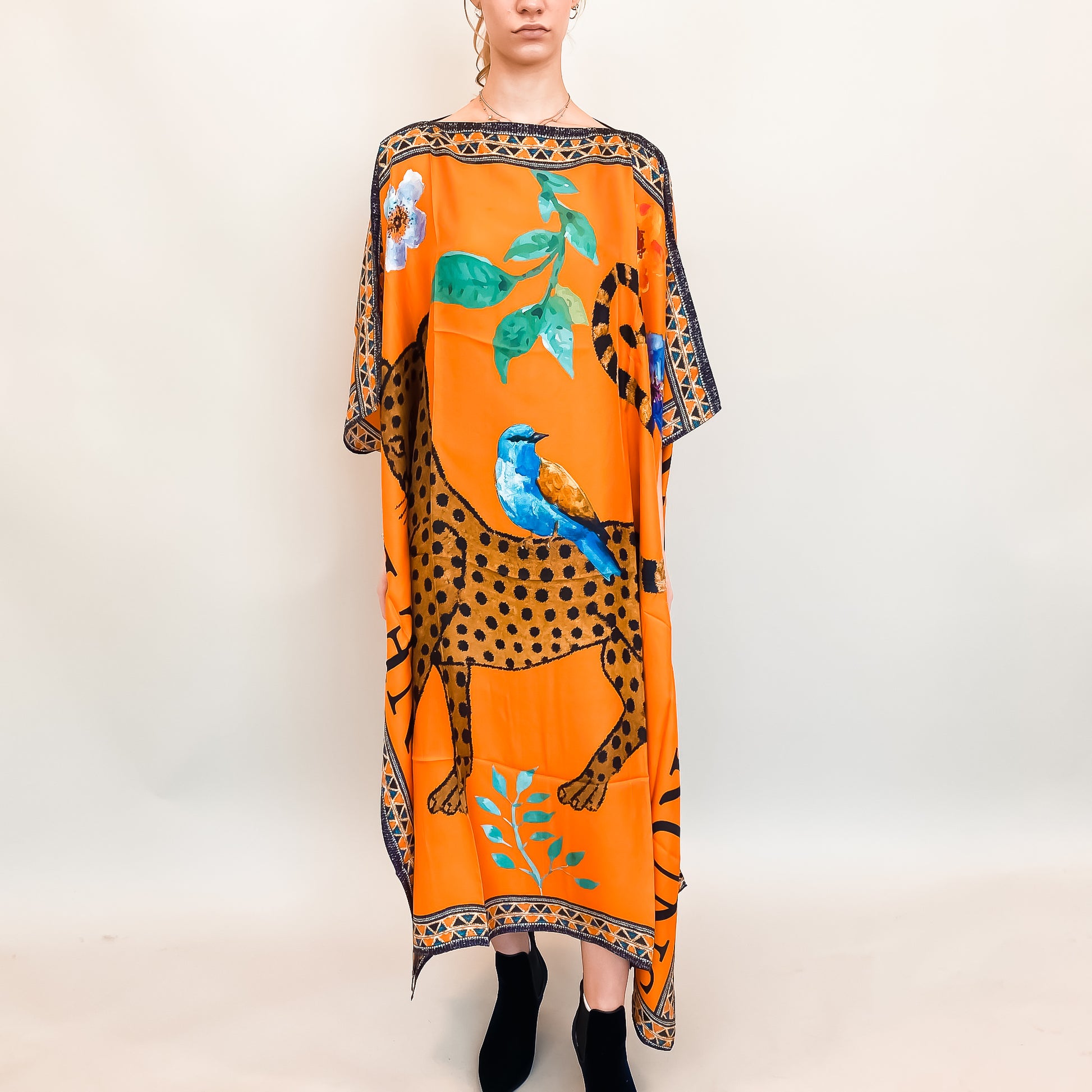 VENICE LEO V-NECK SILK TUNIC
