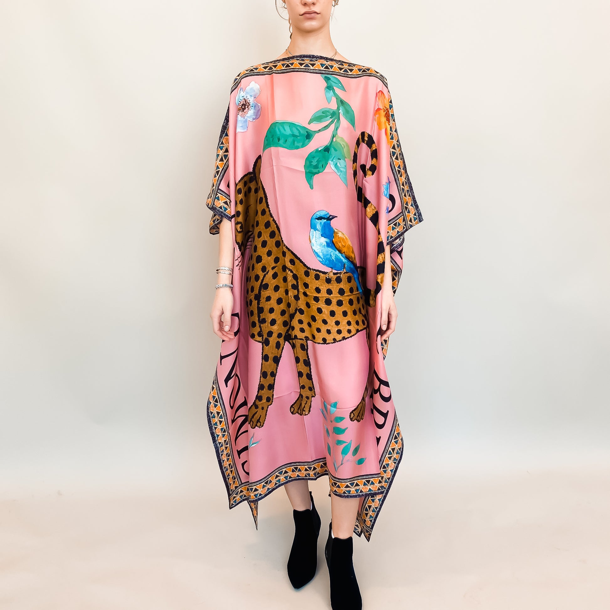 VENICE LEO V-NECK SILK TUNIC