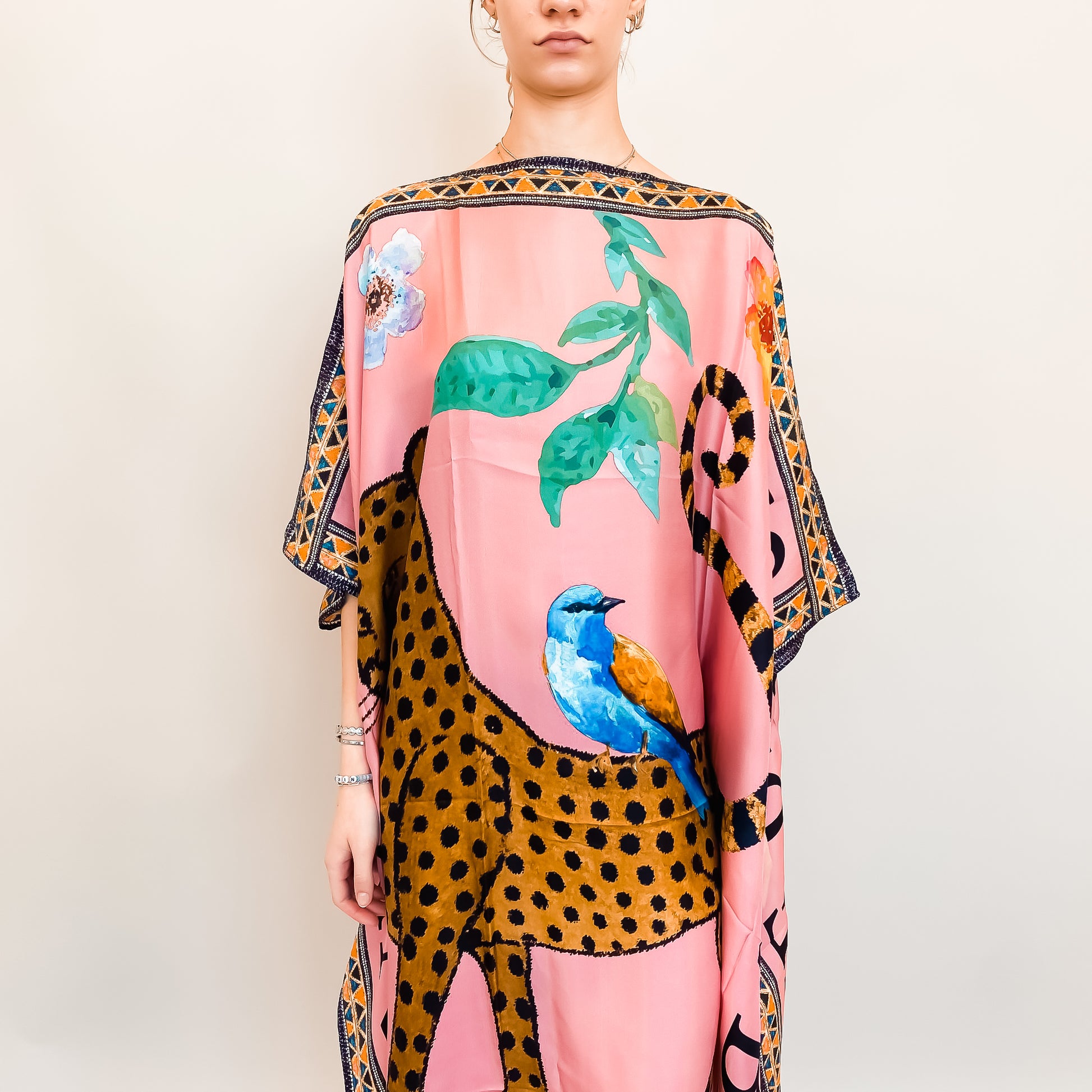 VENICE LEO V-NECK SILK TUNIC