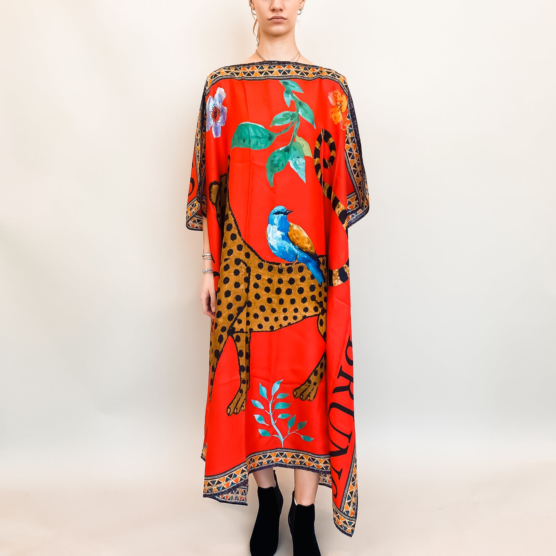 VENICE LEO V-NECK SILK TUNIC