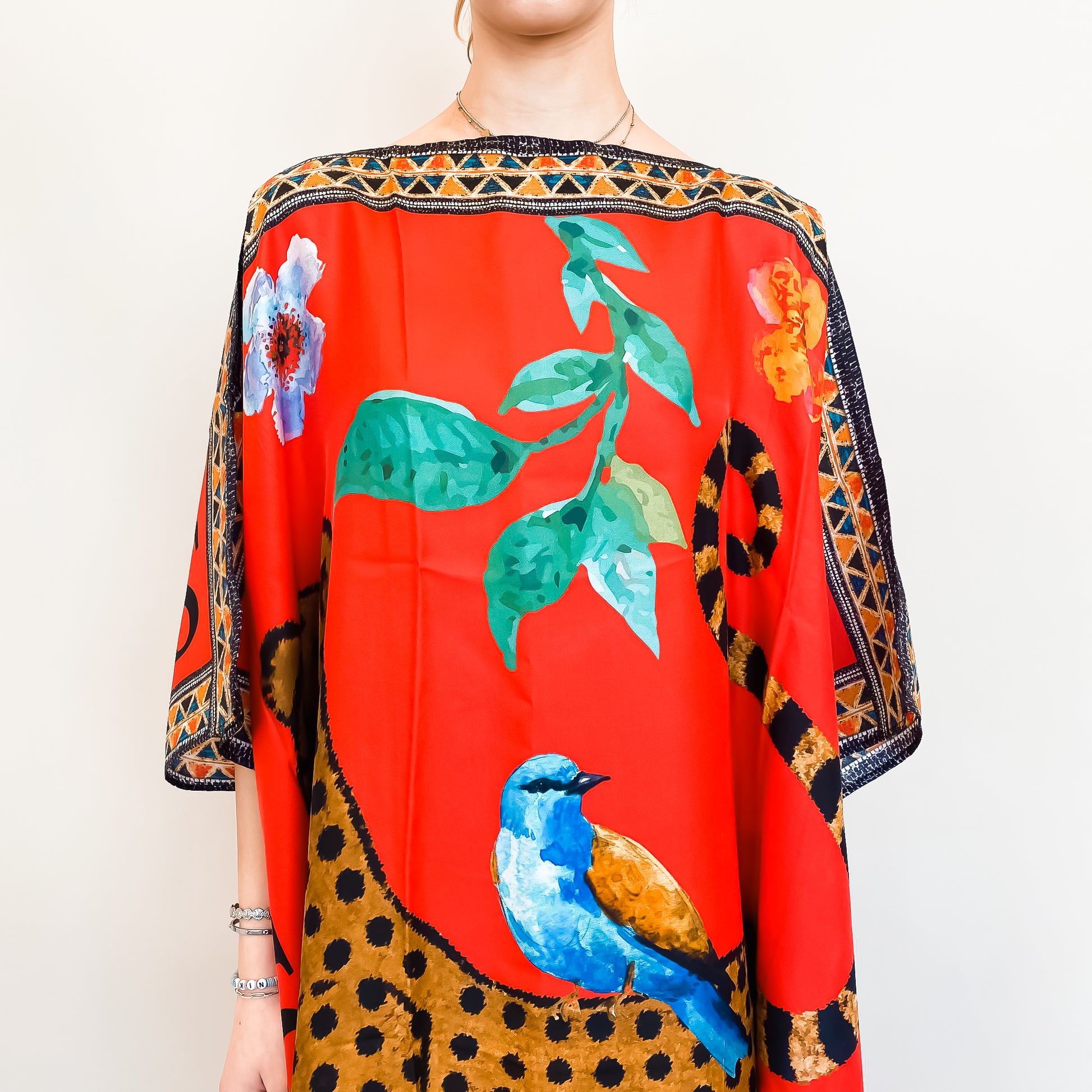 VENICE LEO V-NECK SILK TUNIC