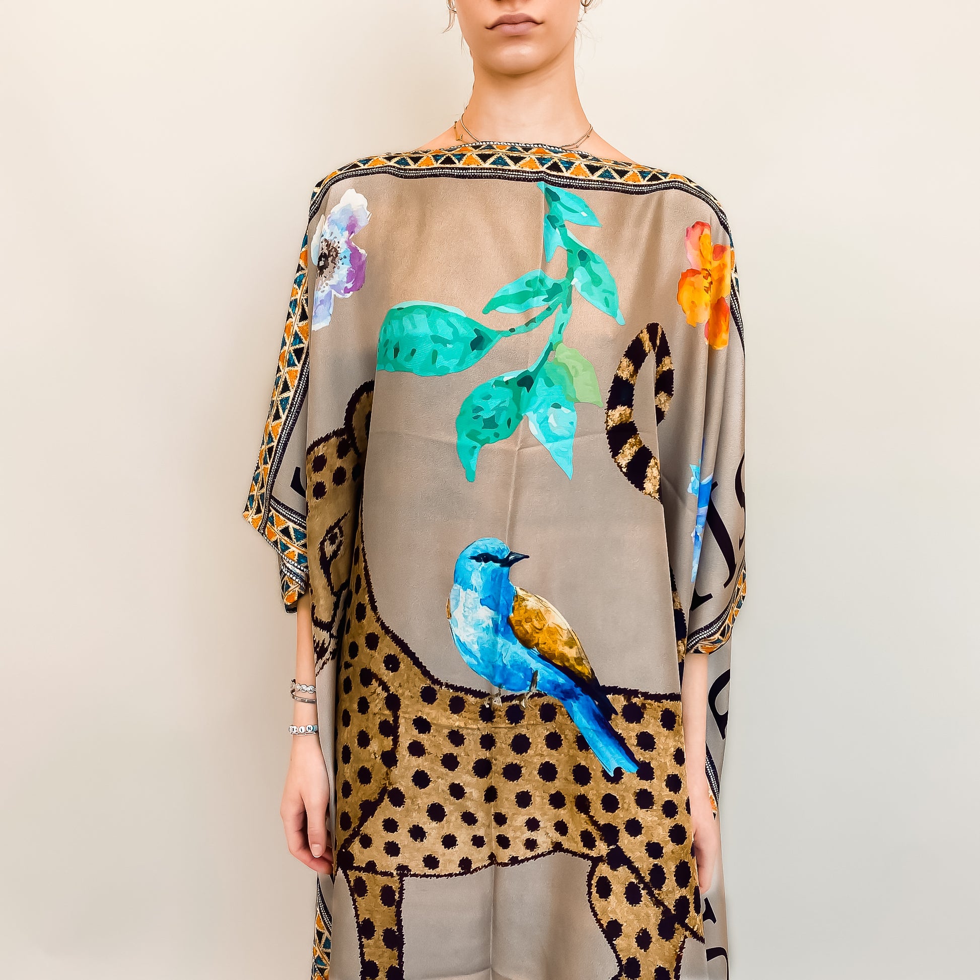 VENICE LEO V-NECK SILK TUNIC
