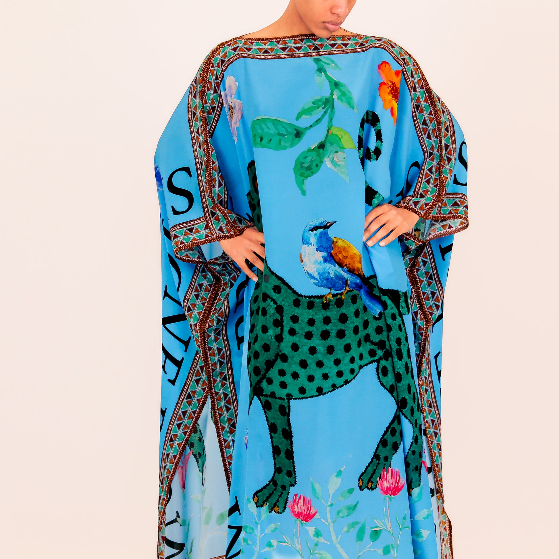 VENICE LEO V-NECK SILK TUNIC