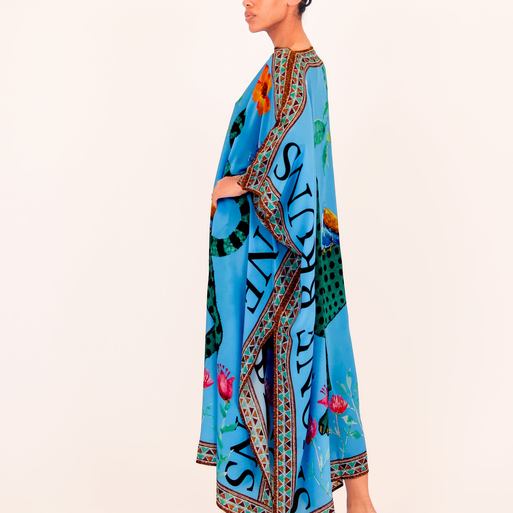 VENICE LEO V-NECK SILK TUNIC