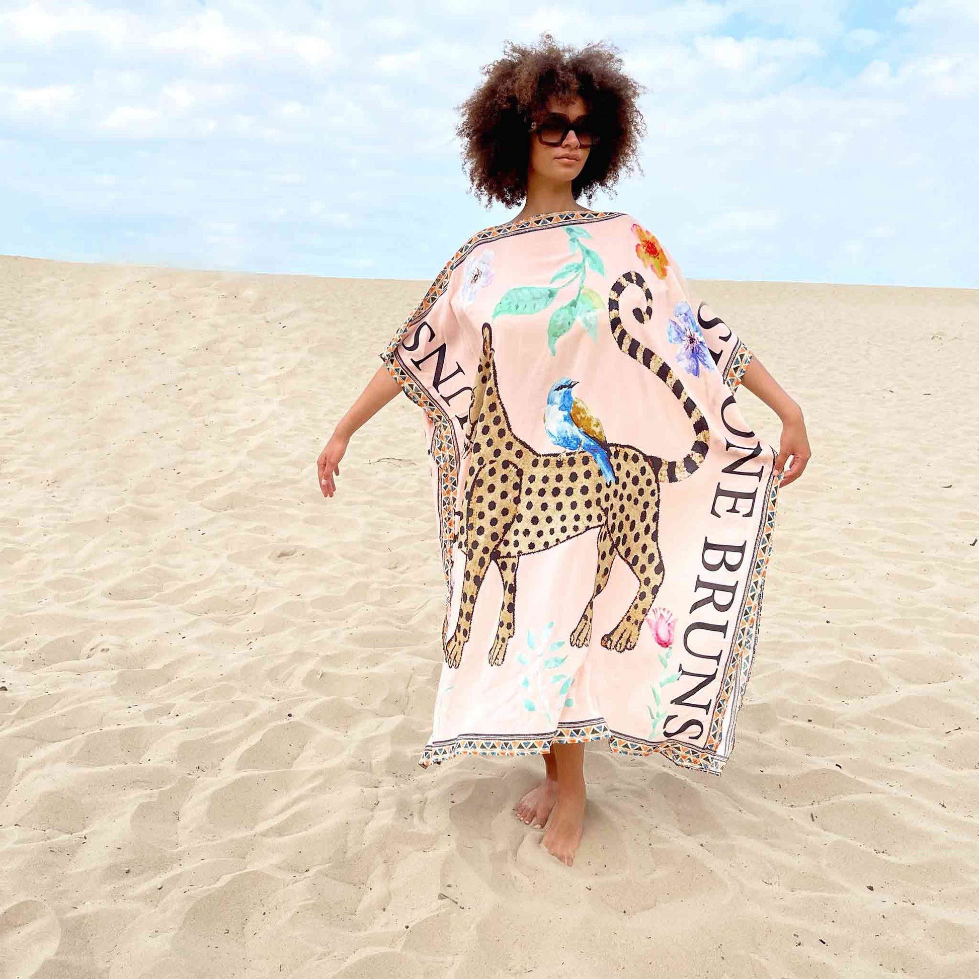 VENICE LEO V-NECK SILK TUNIC
