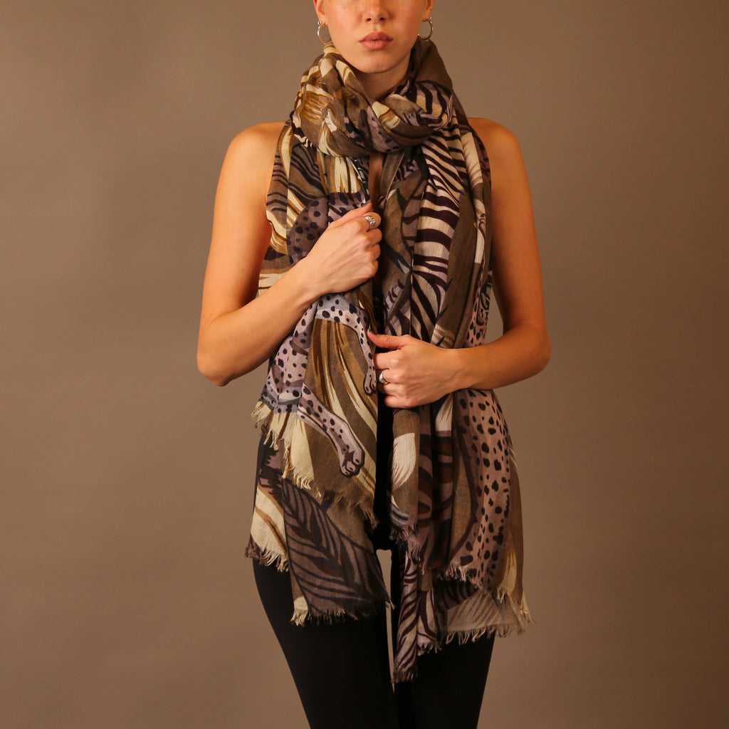 ZEBRA LEO CASHMERE SCARF