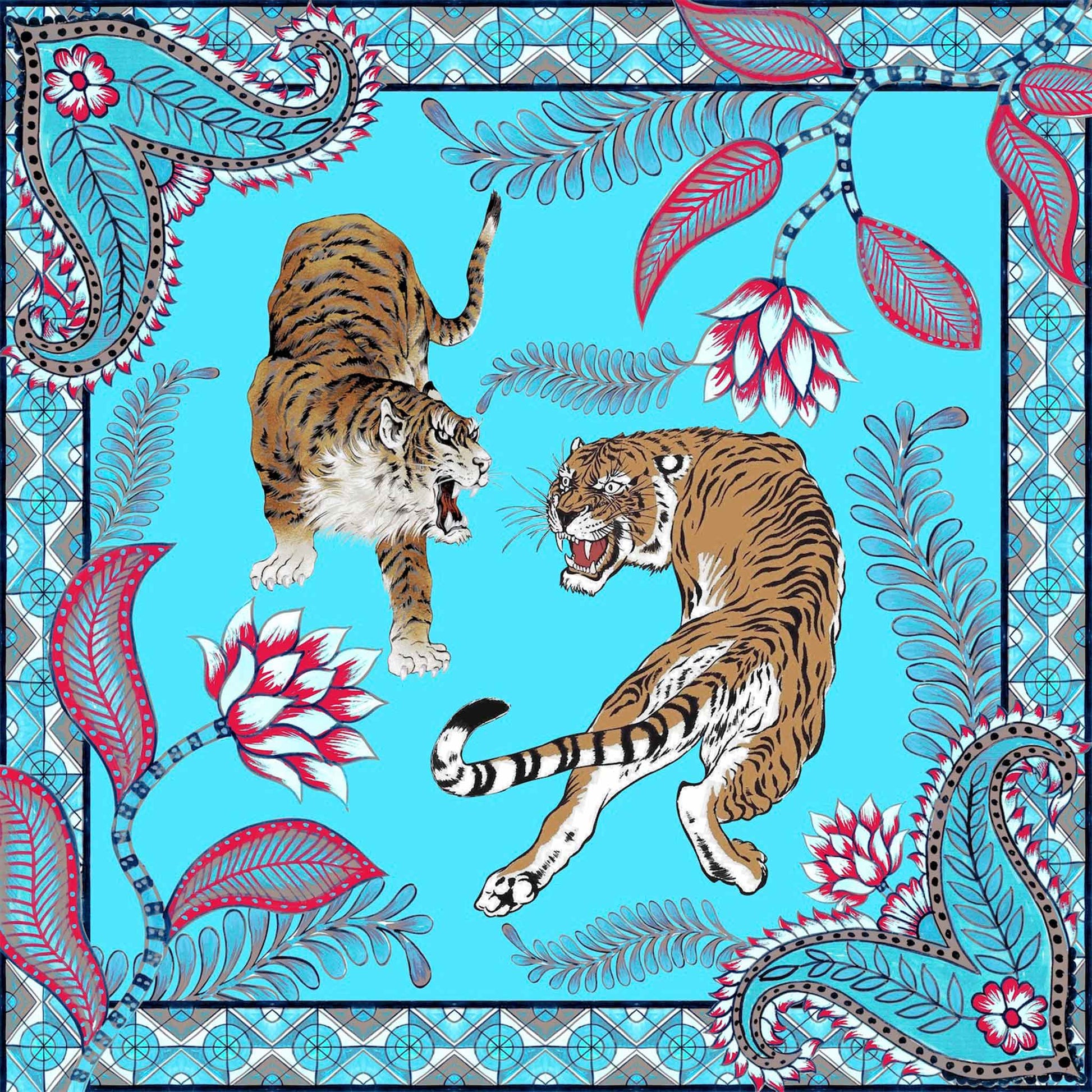TIGER & JUNGLE MINI NECK TIE