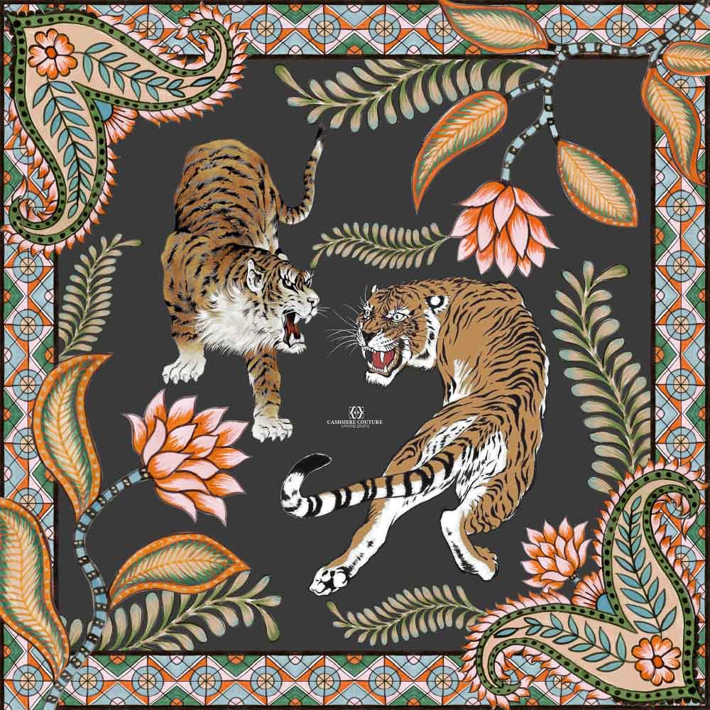 TIGER & JUNGLE MINI NECK TIE