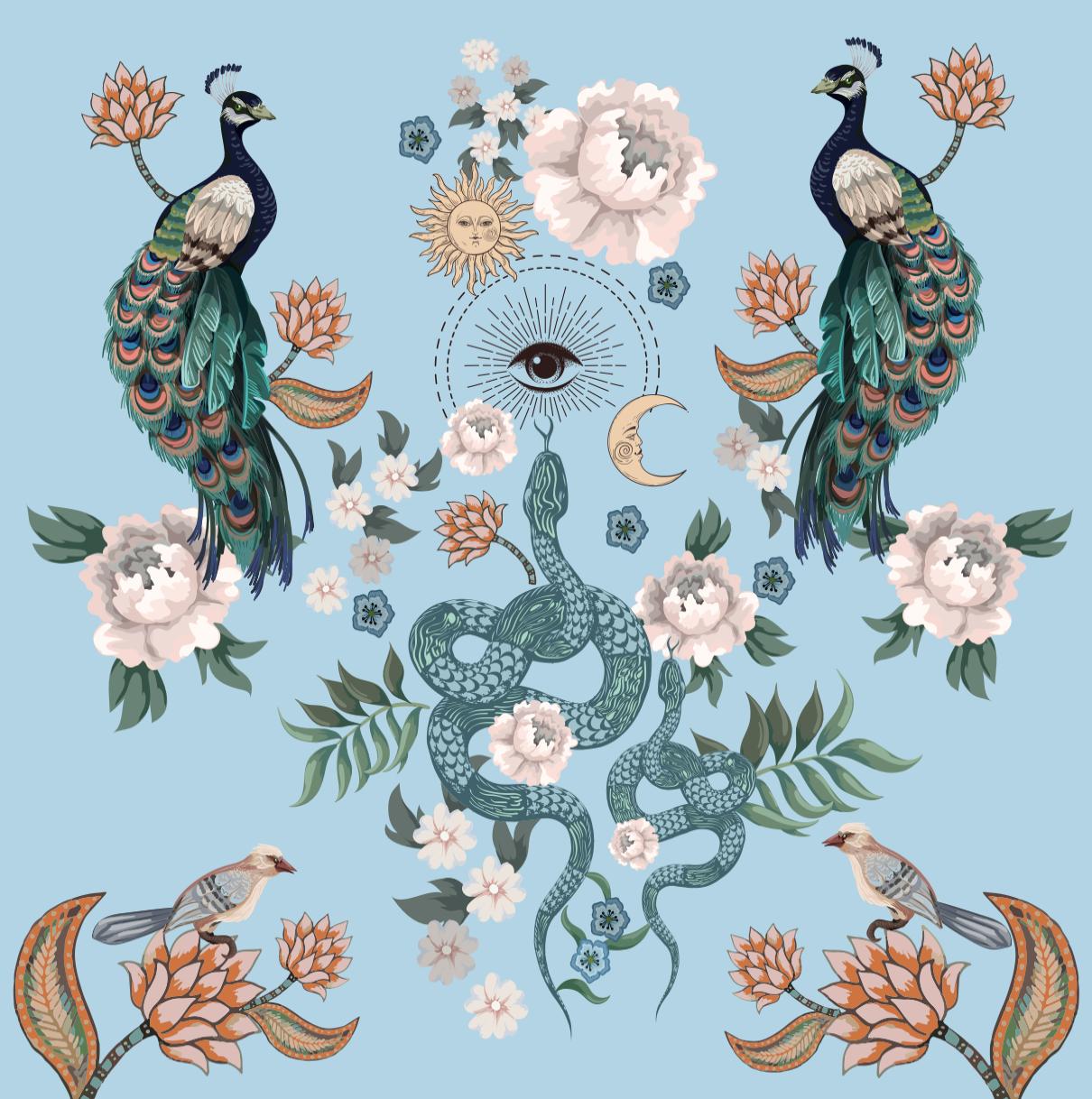 PEAFOWL MINI NECK TIE