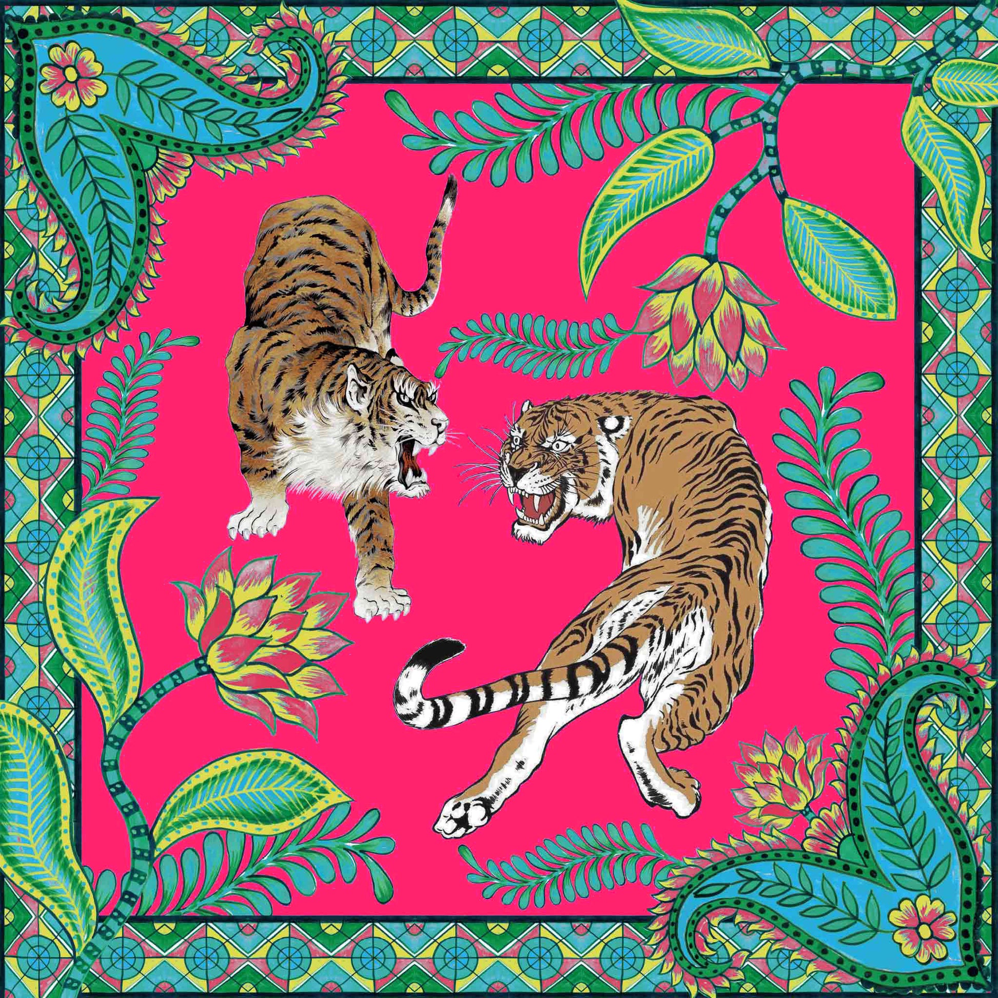 TIGER & JUNGLE MINI NECK TIE