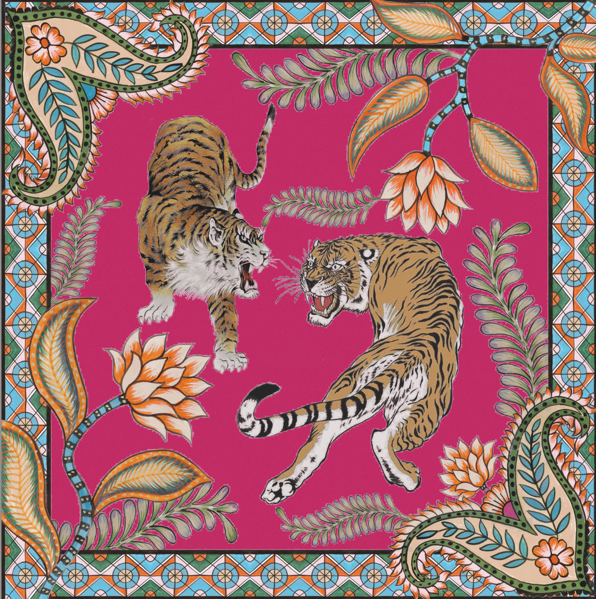 TIGER & JUNGLE MINI NECK TIE